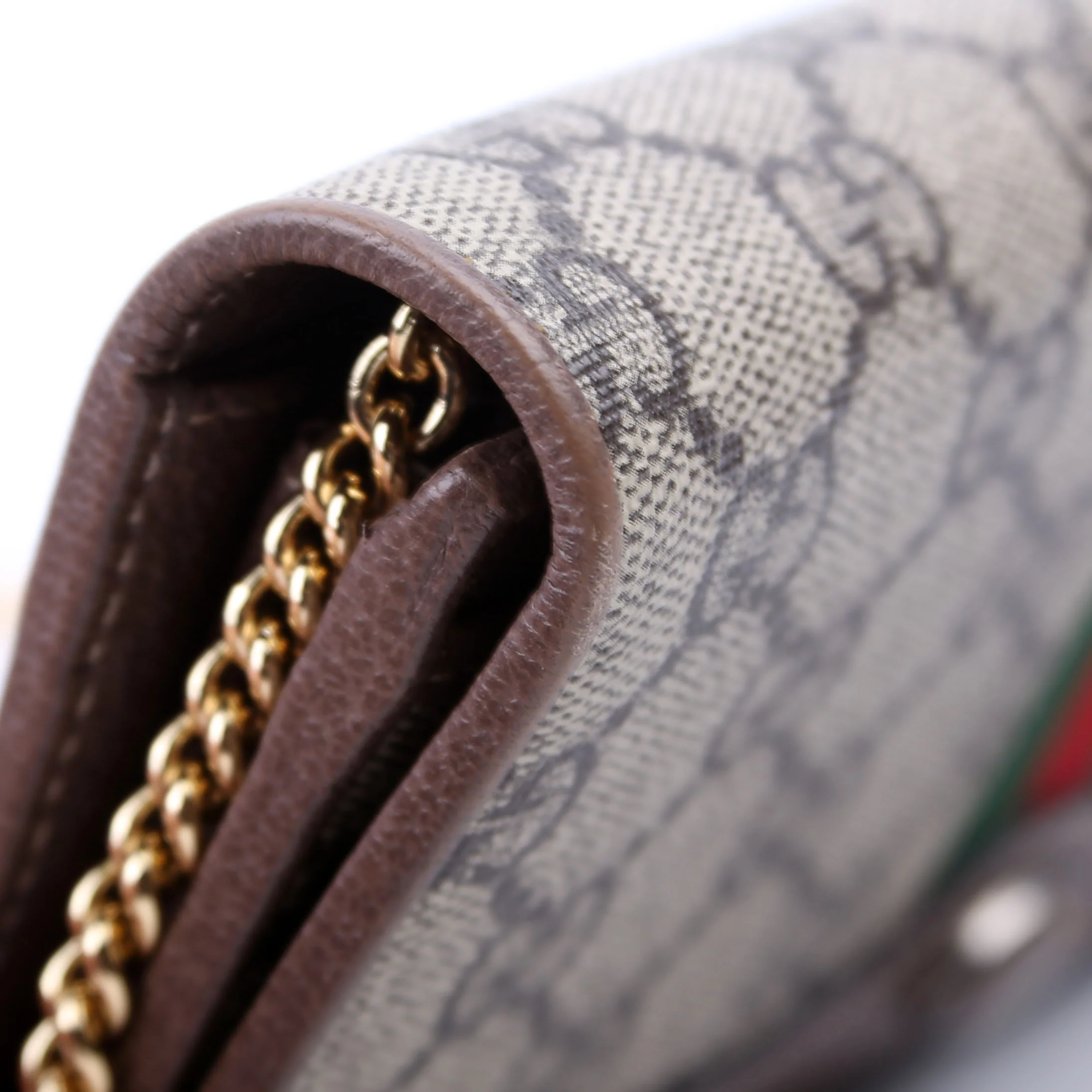 546592 Ophidia GG Supreme Chain Wallet Brown - Image 9