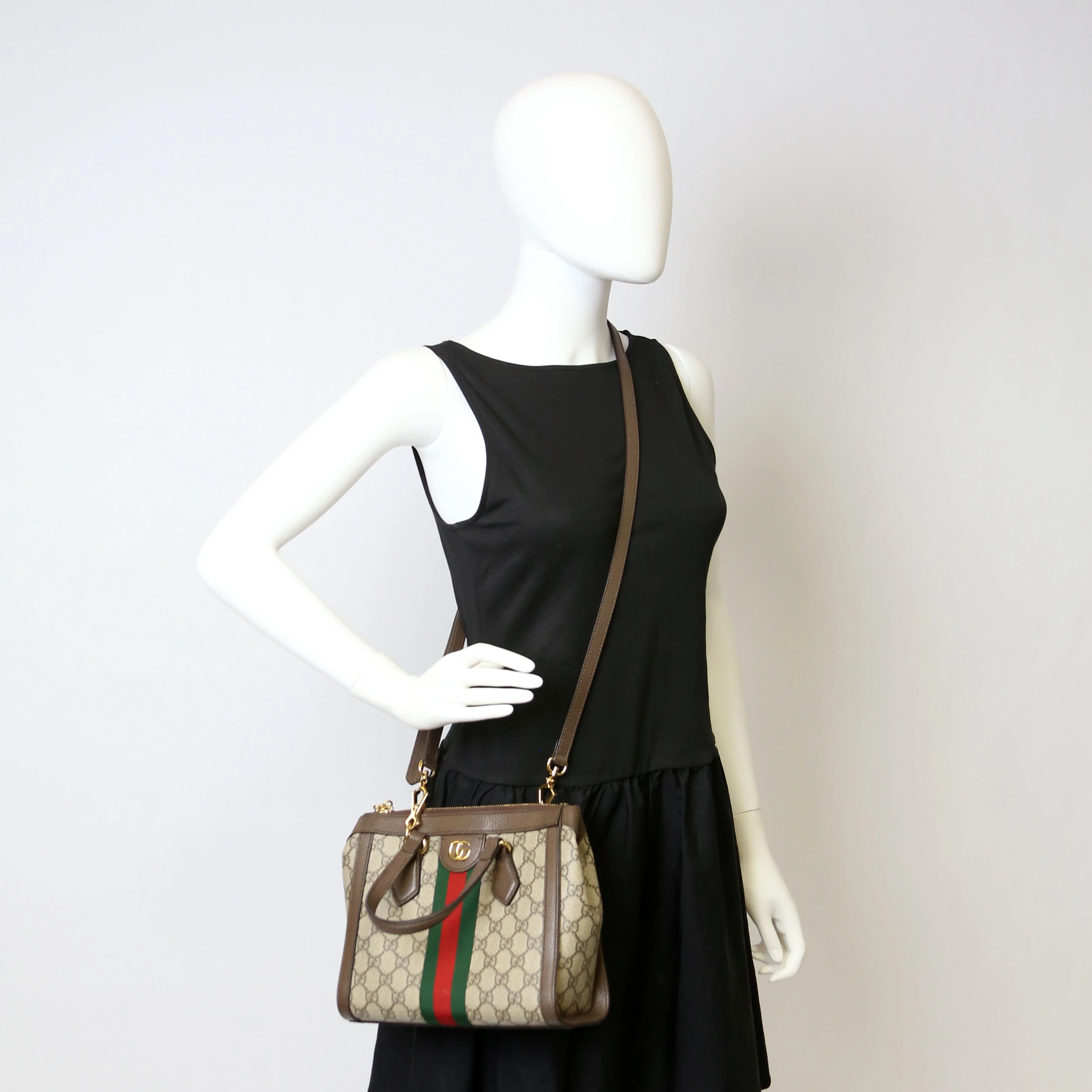 547551 GG Supreme Ophidia Small Tote Brown - Image 18