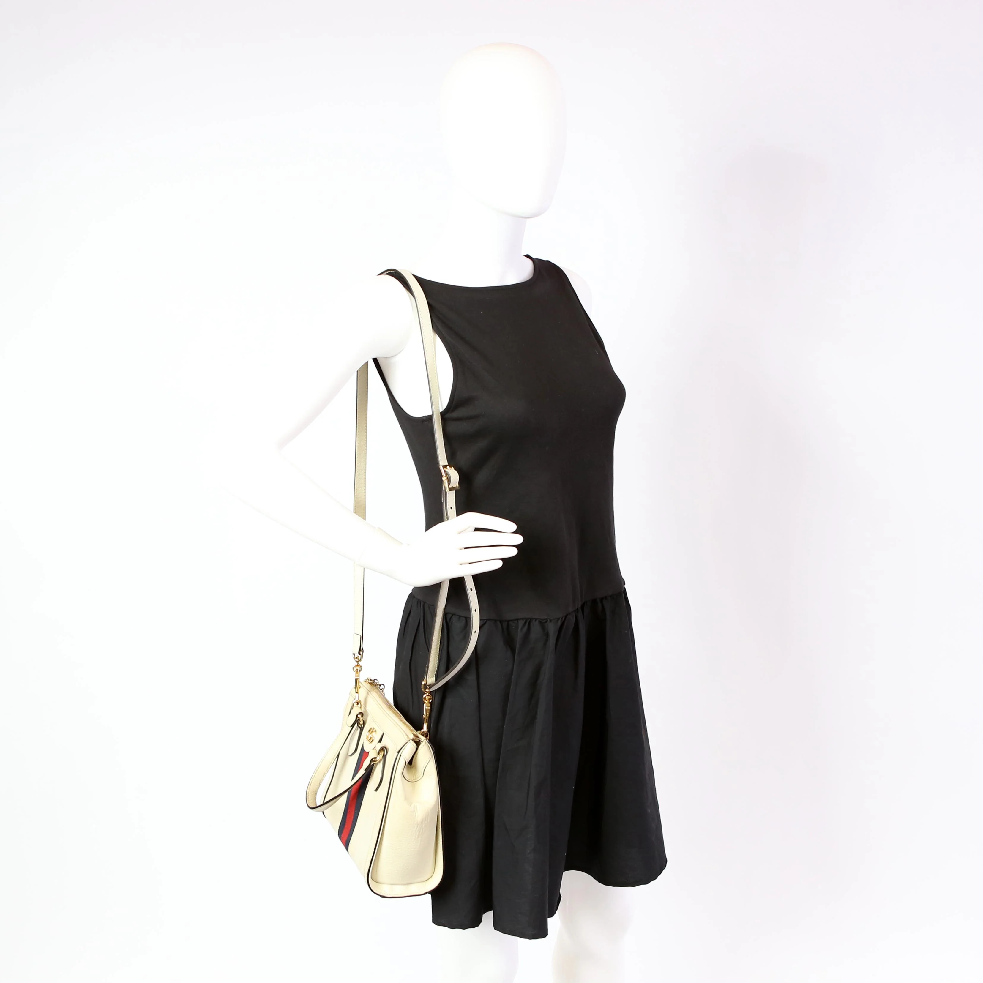 547551 GG Supreme Ophidia Small Tote White - Image 15