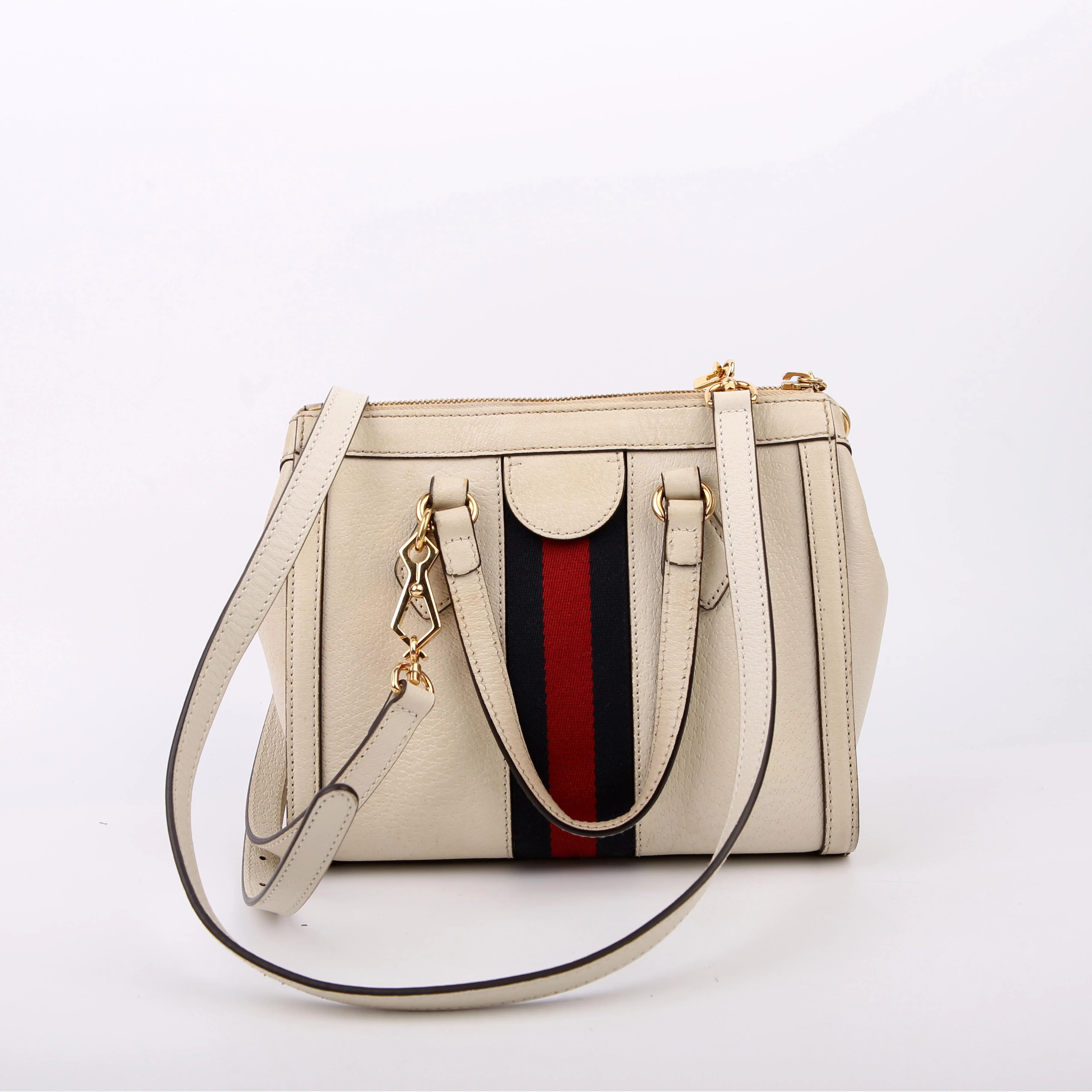 547551 GG Supreme Ophidia Small Tote White - Image 3