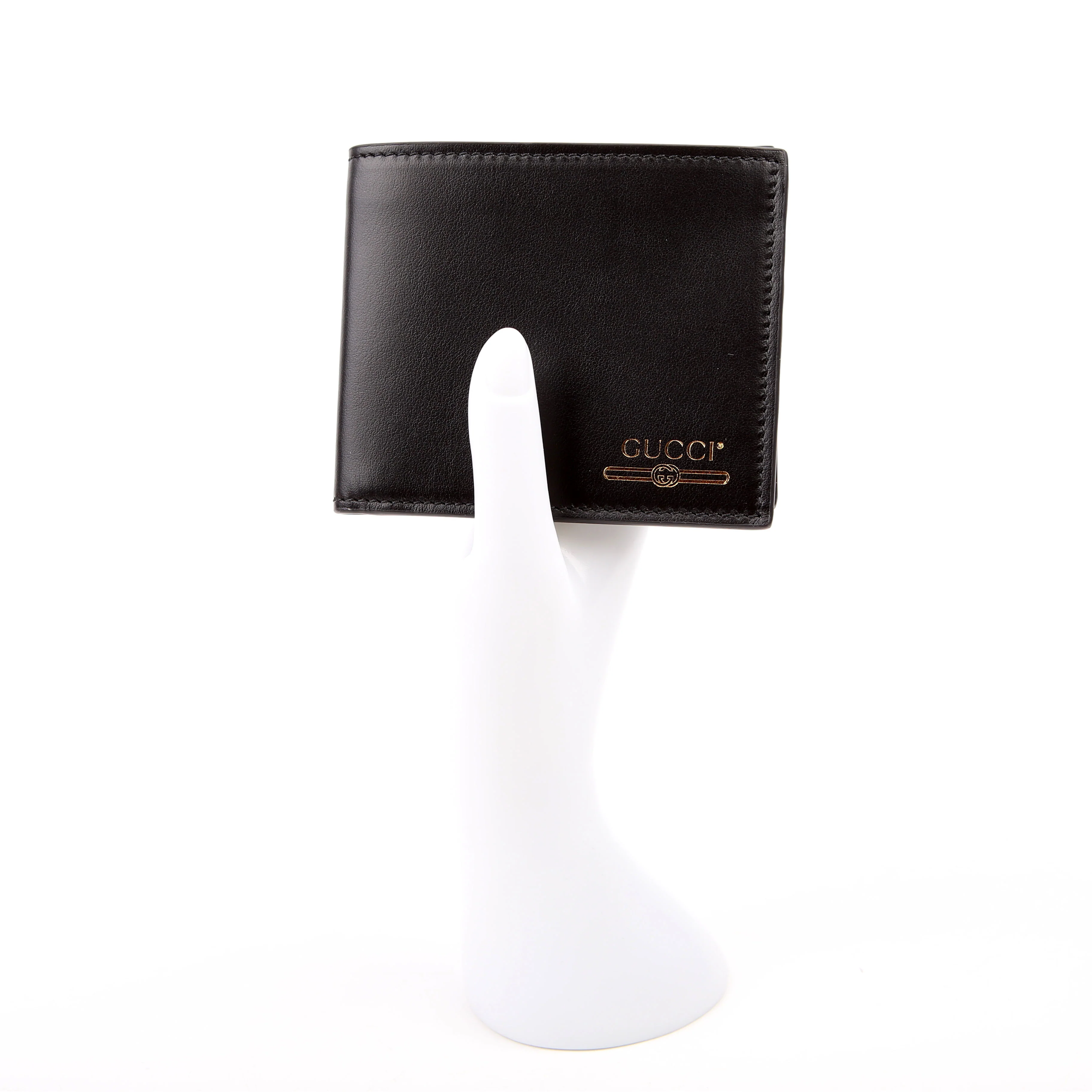 547858 Interlocking G Logo Bi-Fold Wallet Black - Image 8