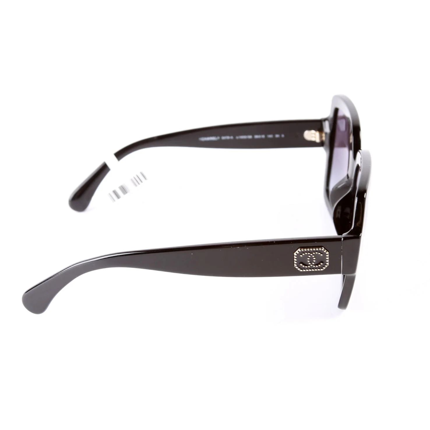 5479-A Oversized Square Acetate Sunglasses Black - Image 3