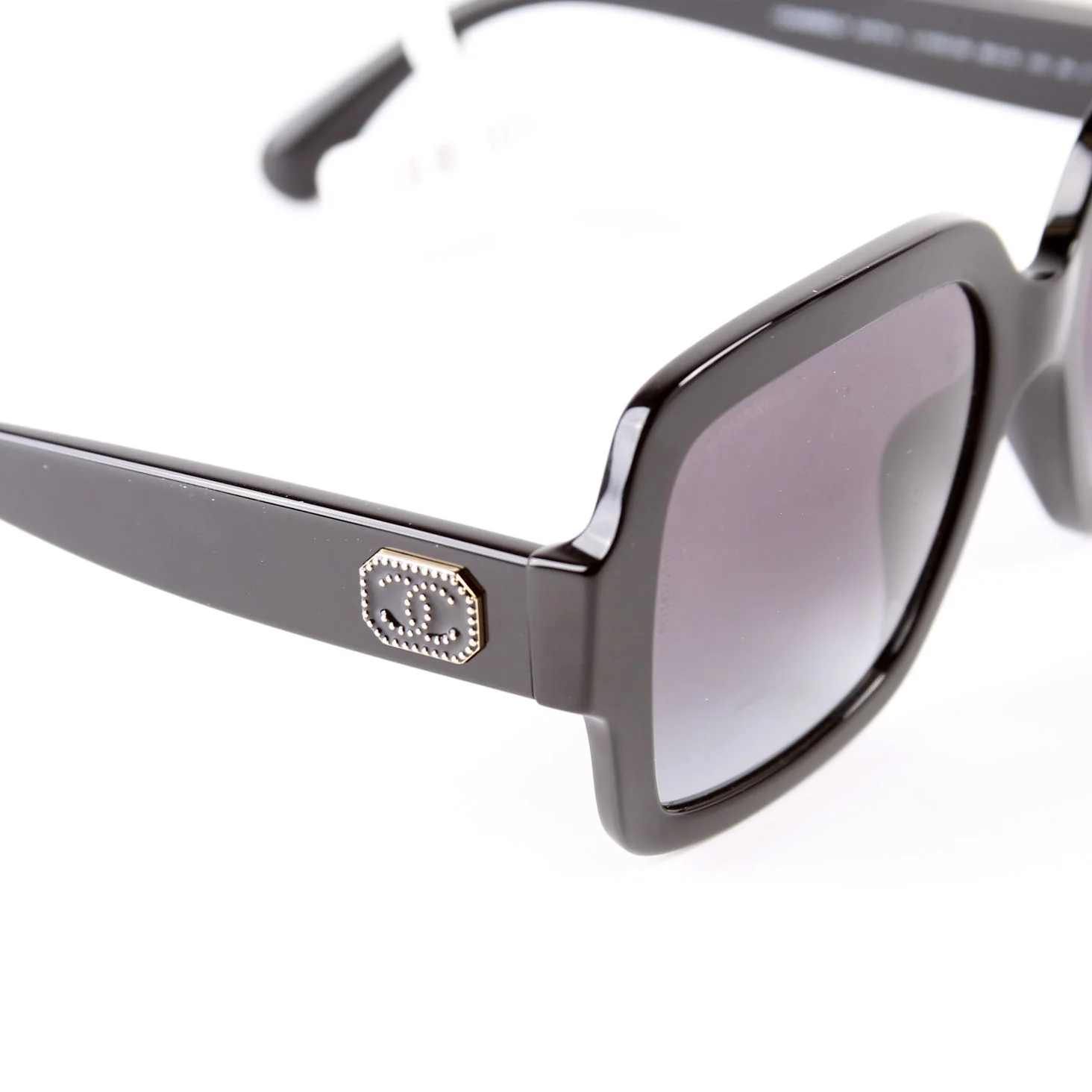 5479-A Oversized Square Acetate Sunglasses Black - Image 8