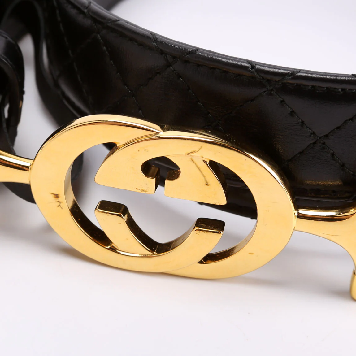 550122 Interlocking GG Horsebit Belt Size 90/36 Black - Image 6