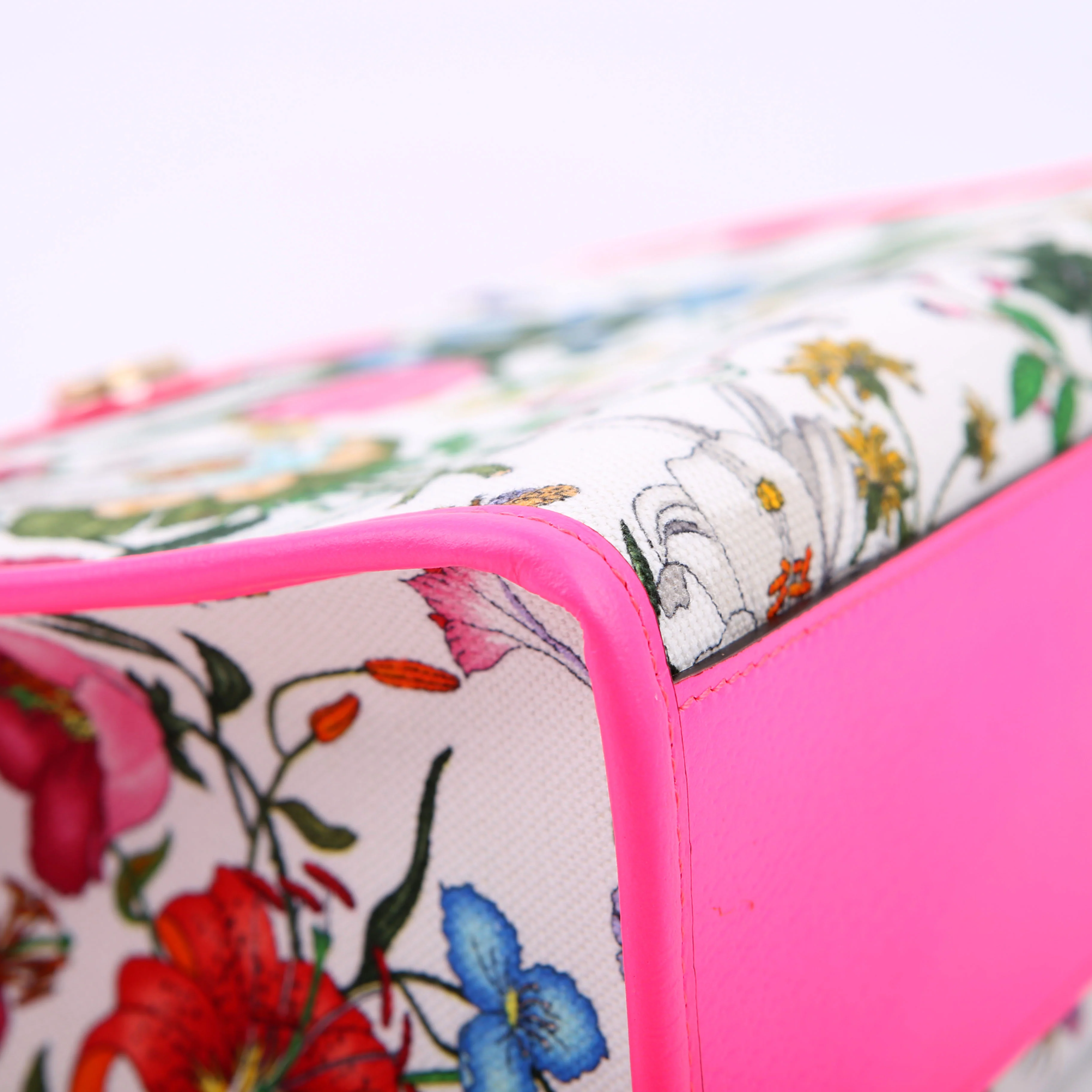 550141 Canvas Flora Tote Medium Pink - Image 5