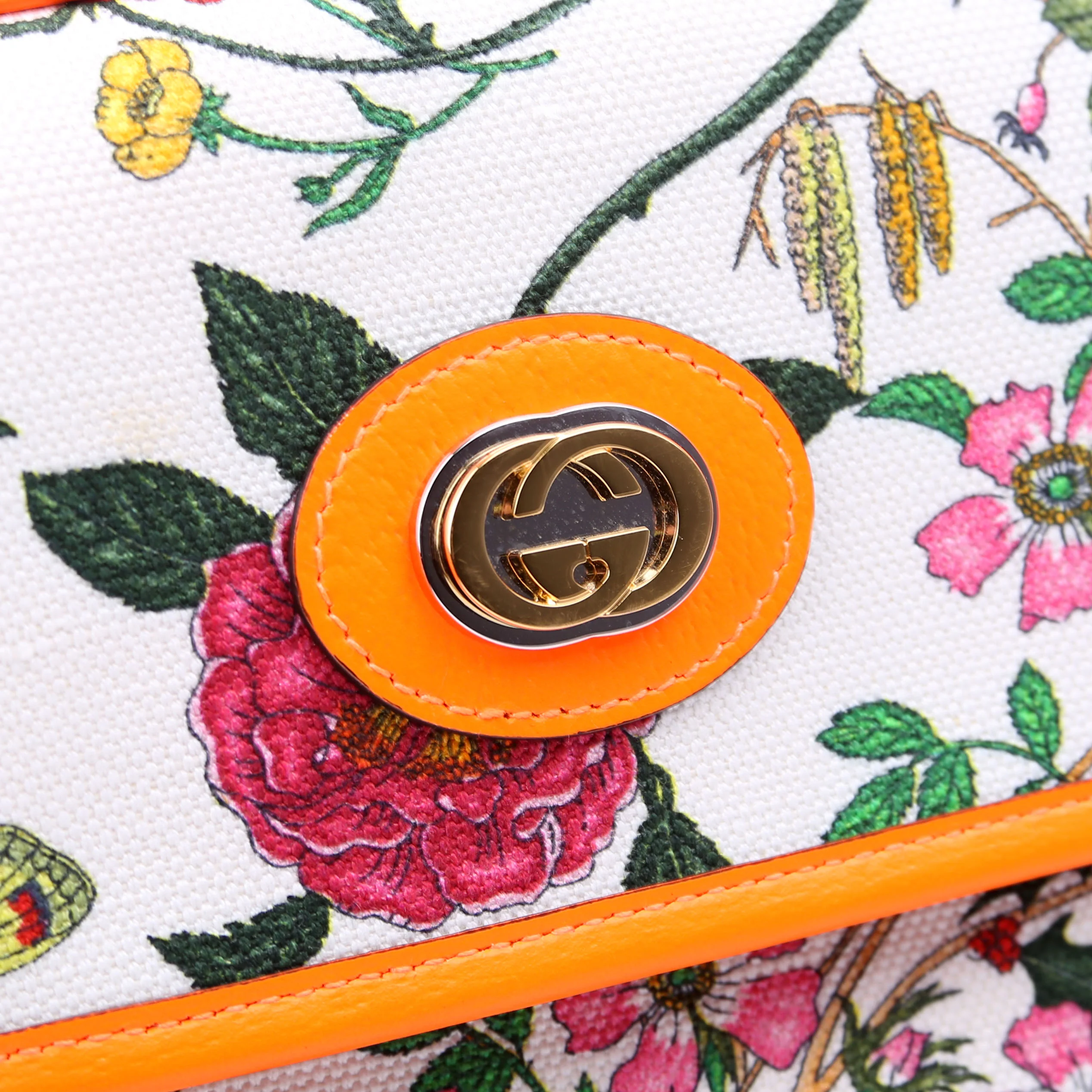 550147 Flora Canvas Crossbody Orange - Image 7