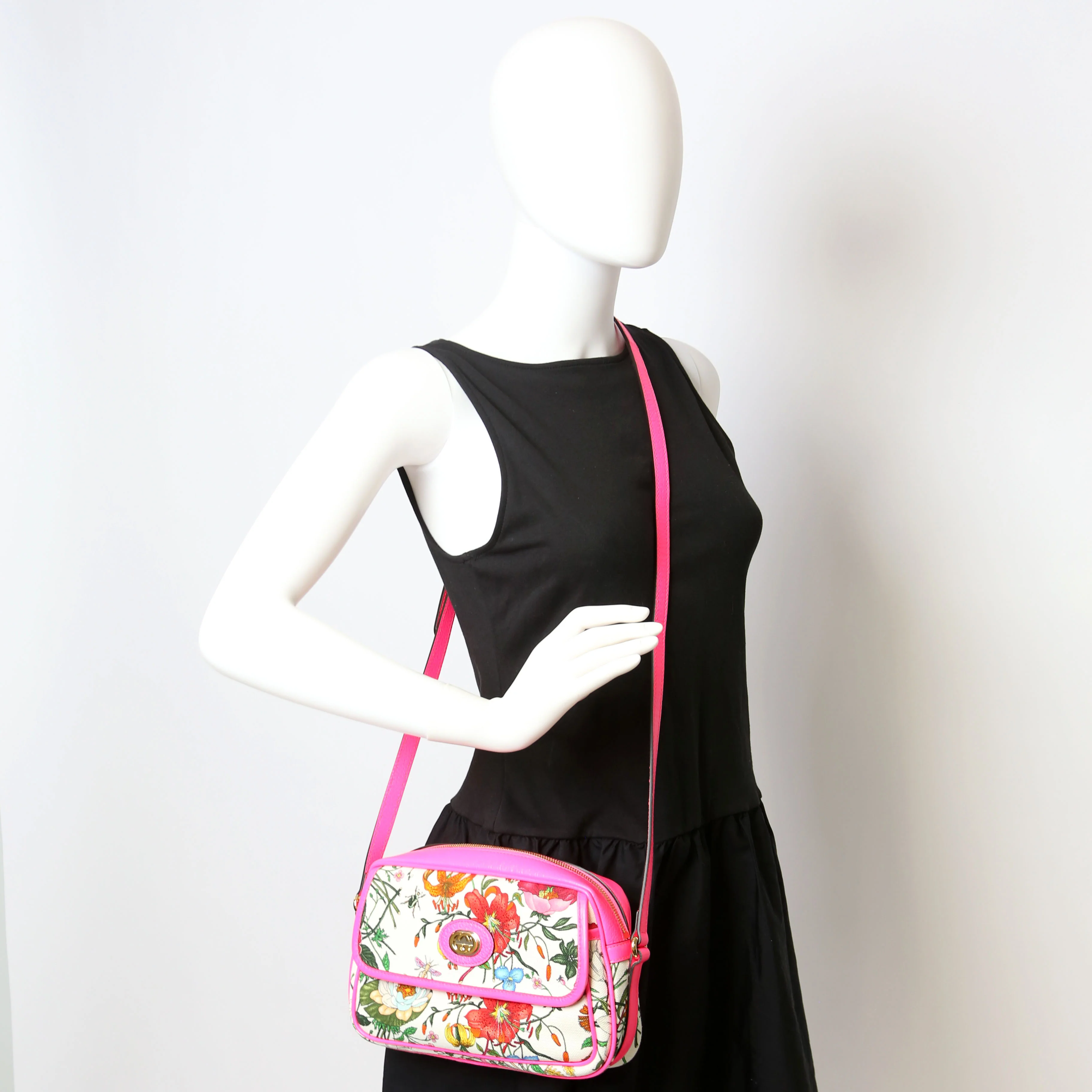 550147 Flora Canvas Crossbody Pink - Image 14