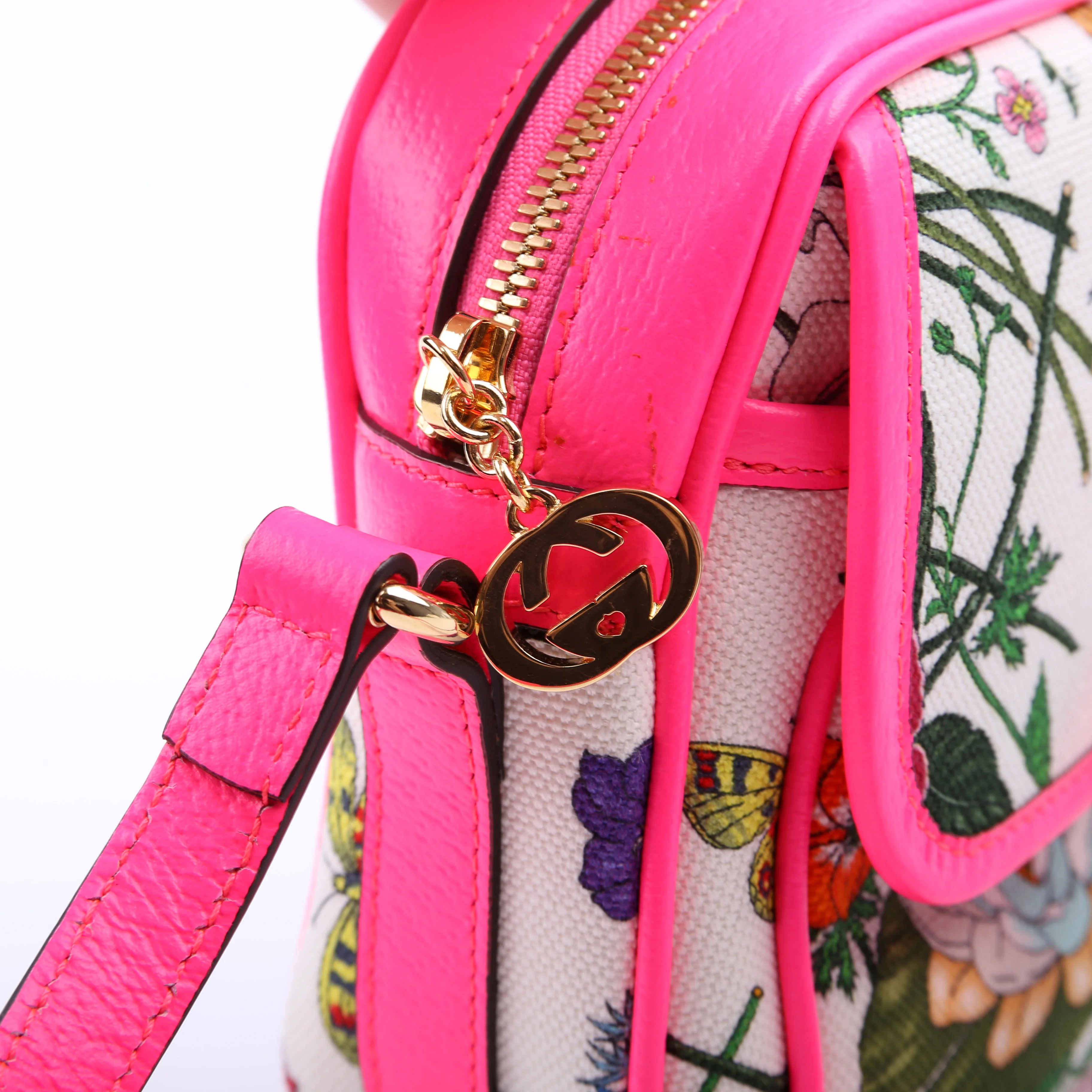 550147 Flora Canvas Crossbody Pink - Image 8