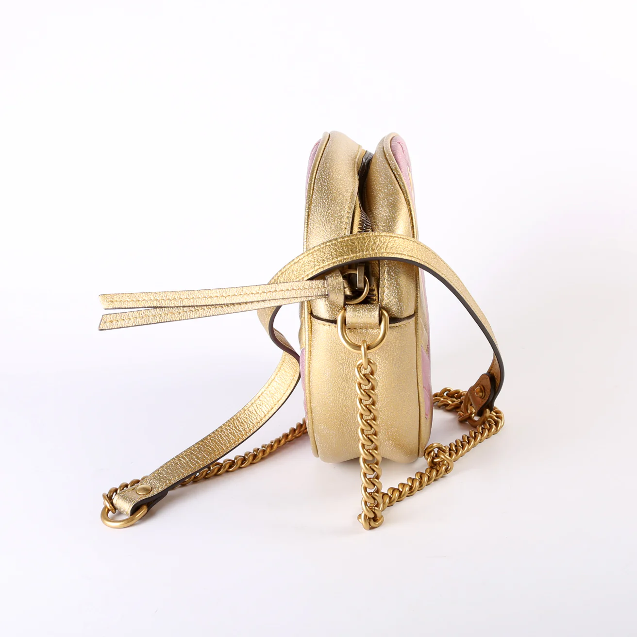 550454 Marmont Mini Round Gold/Pink - Image 3