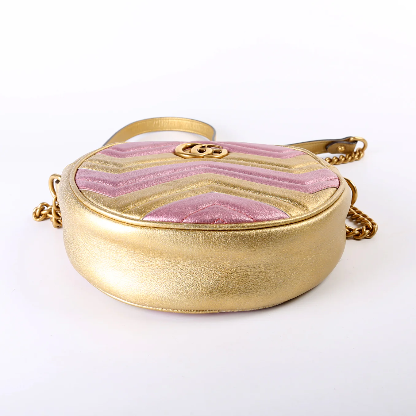 550454 Marmont Mini Round Gold/Pink - Image 6