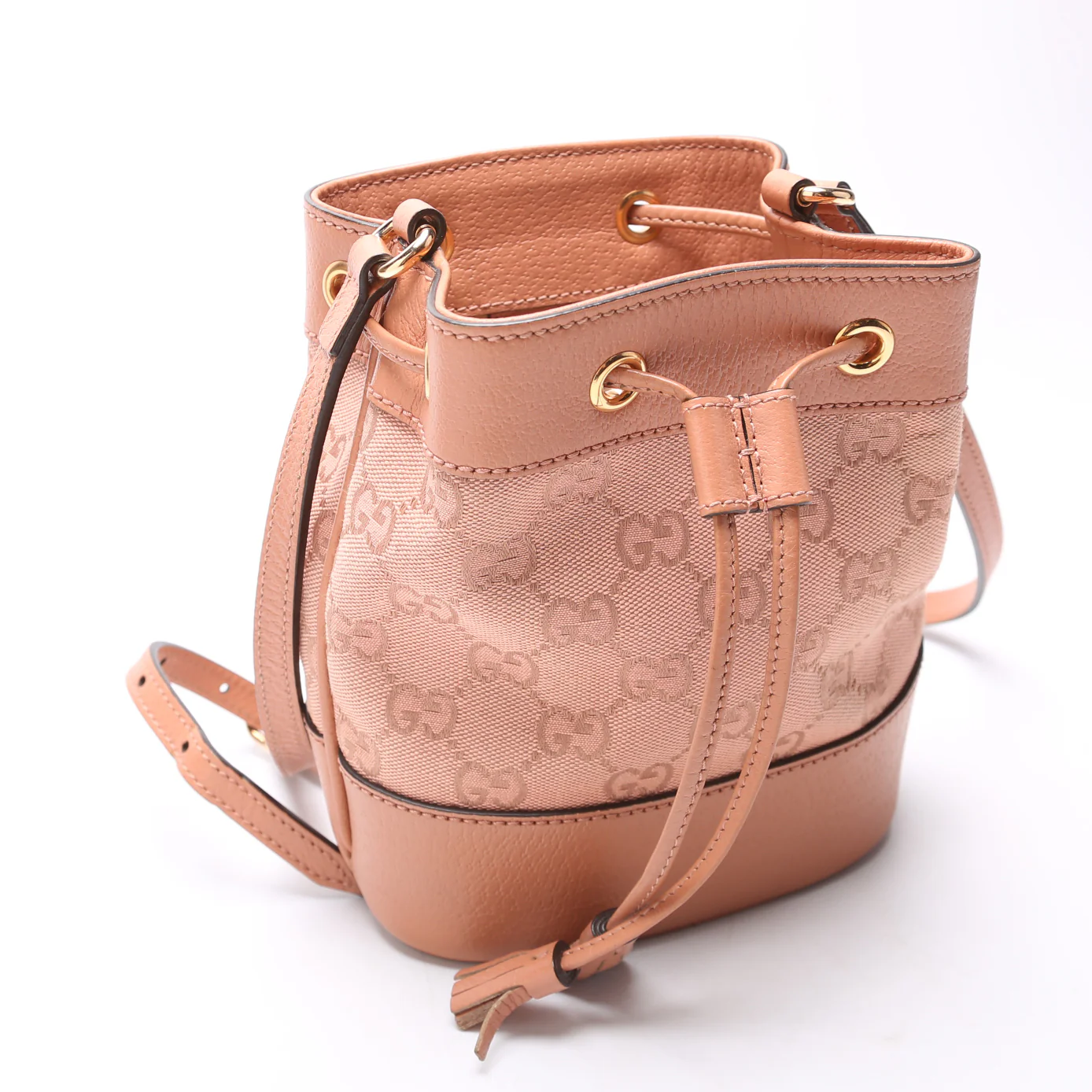 550620 GG Canvas Ophidia Mini Bucket Pink - Image 2
