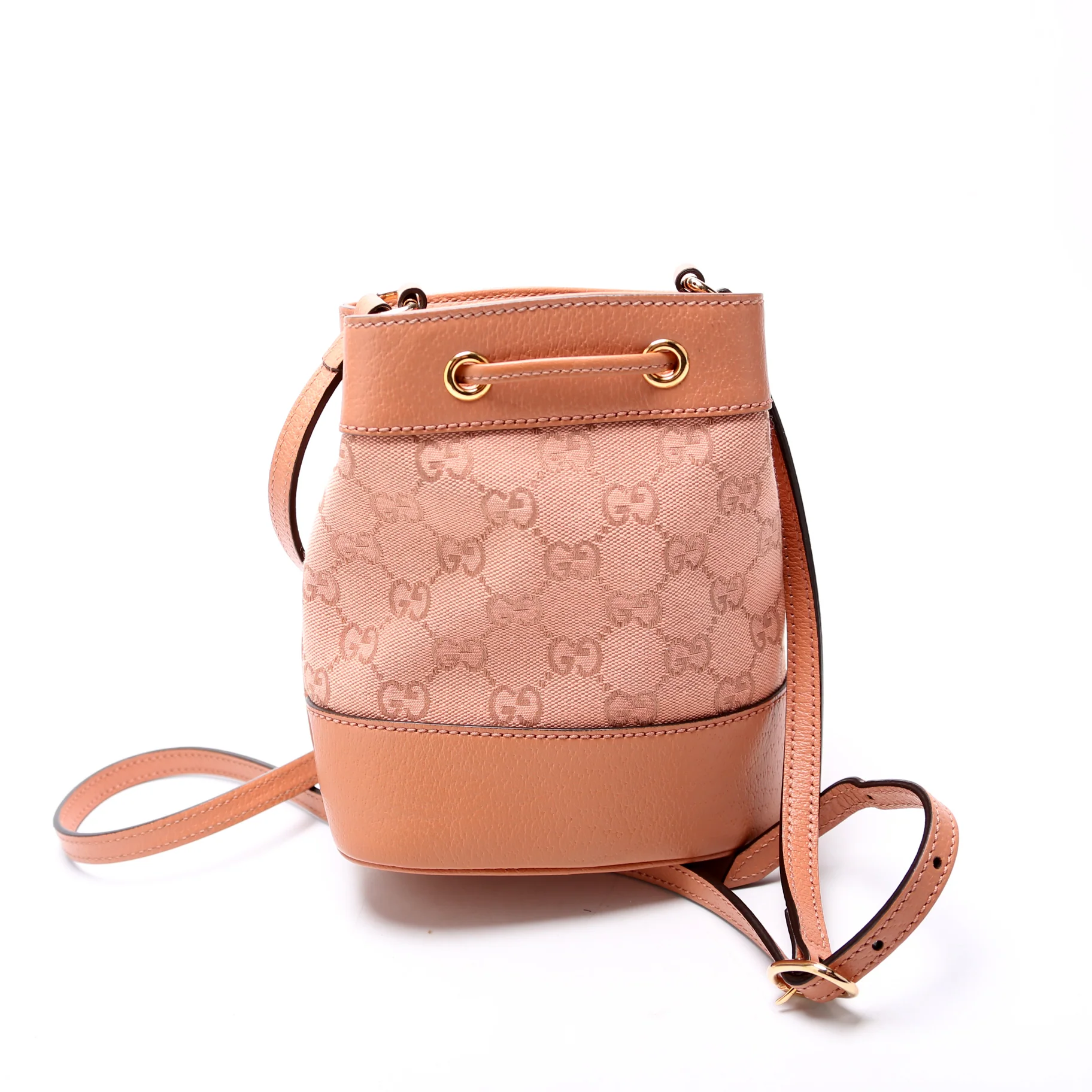 550620 GG Canvas Ophidia Mini Bucket Pink - Image 3