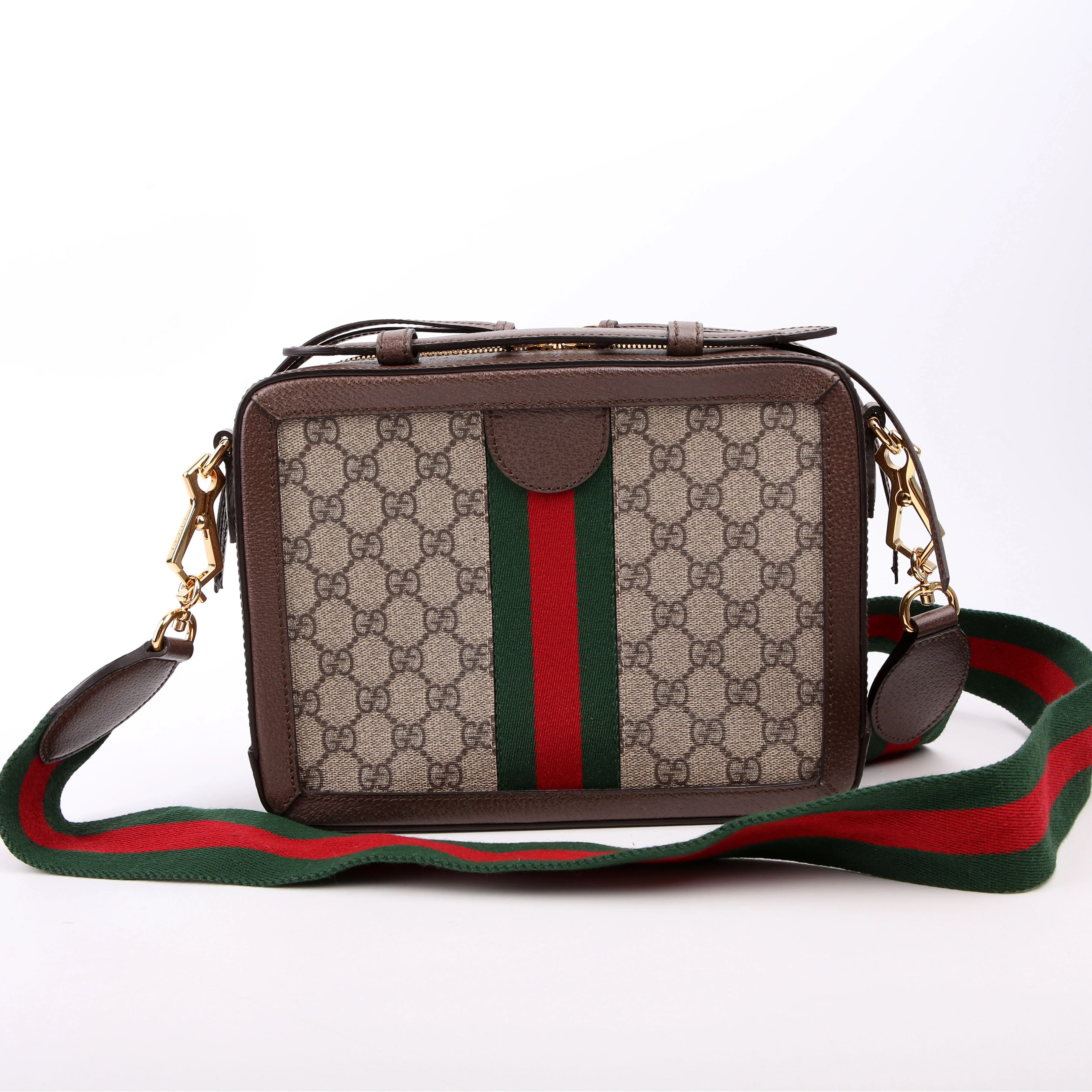550622 Ophidia GG Small Shoulder Bag Brown - Image 3