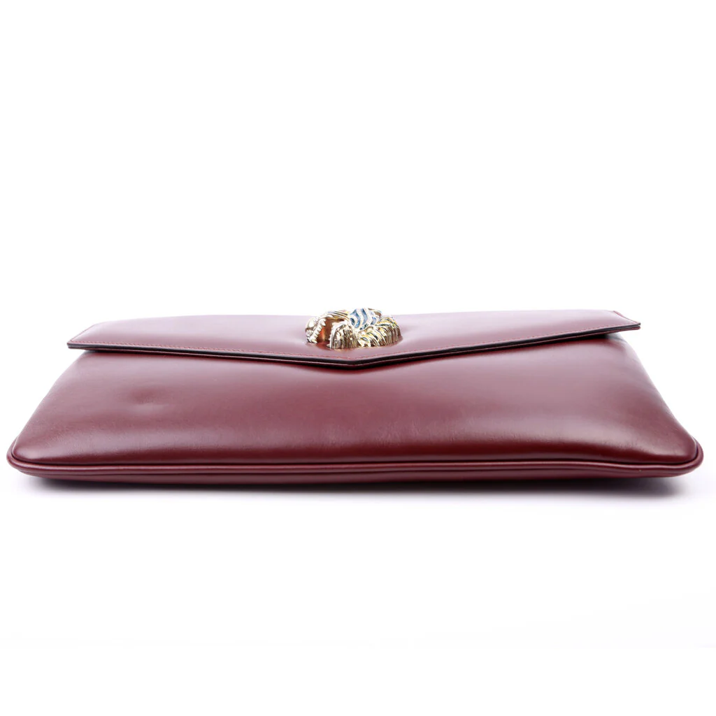 551522 Rajah Medium Broadway Clutch Maroon - Image 4