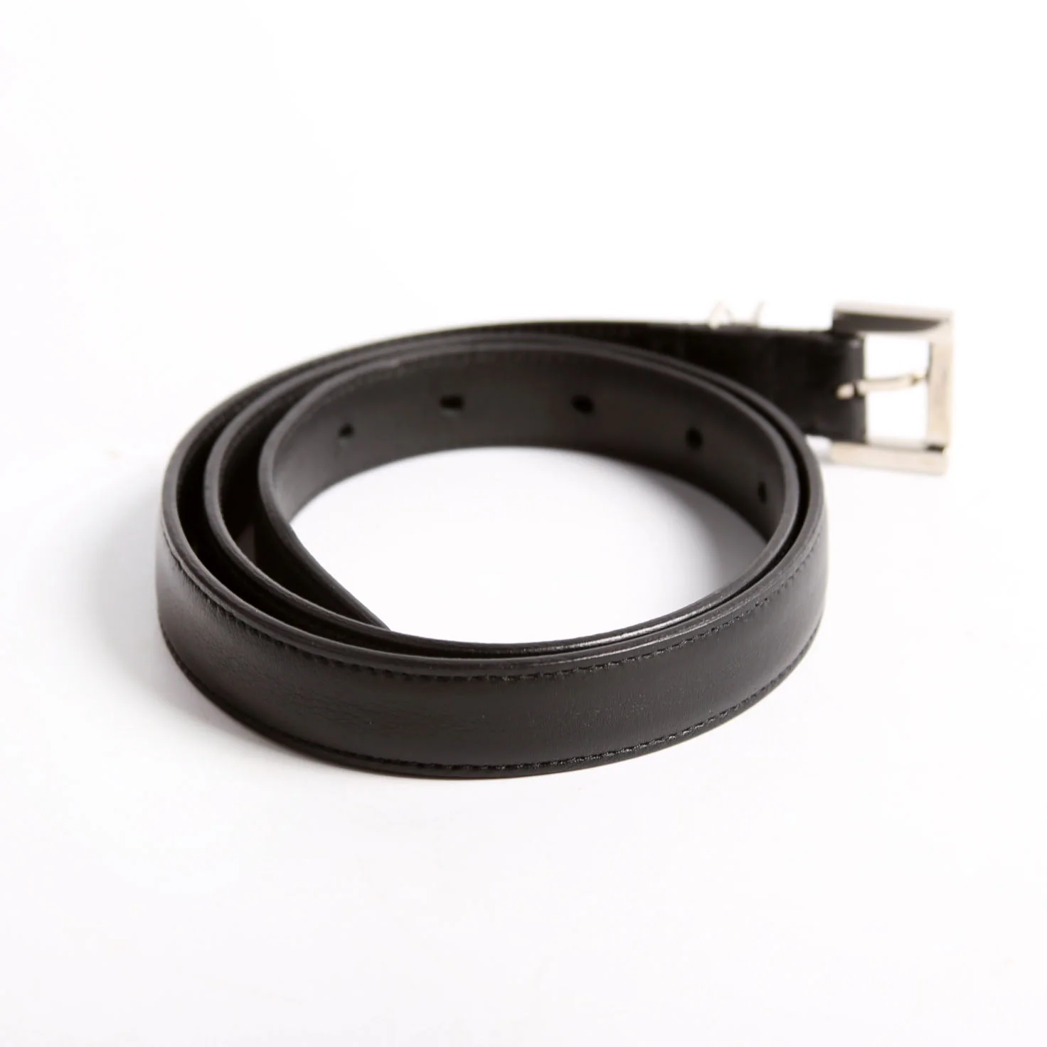 554465 Cassandre Thin Square Belt Size 75 Black - Image 3
