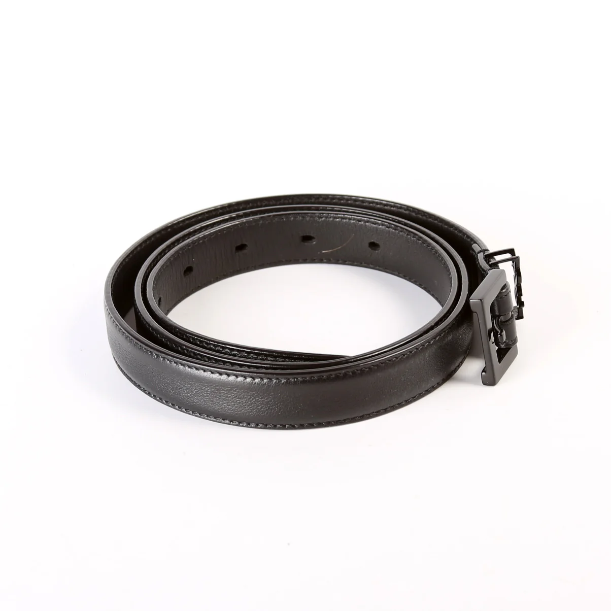 554465 Cassandre Thin Square Belt Size 85 Black - Image 4