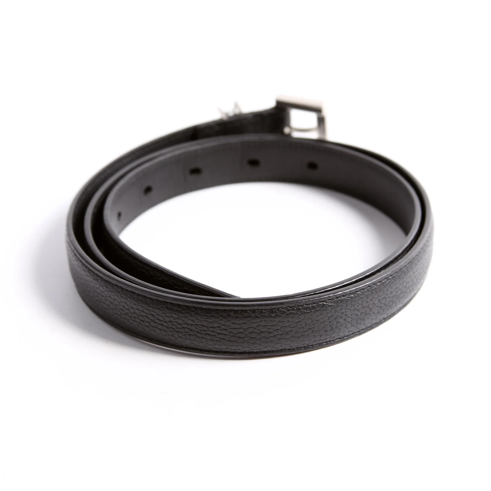 554465 Cassandre Thin Square Belt Size 85 Black - Image 3
