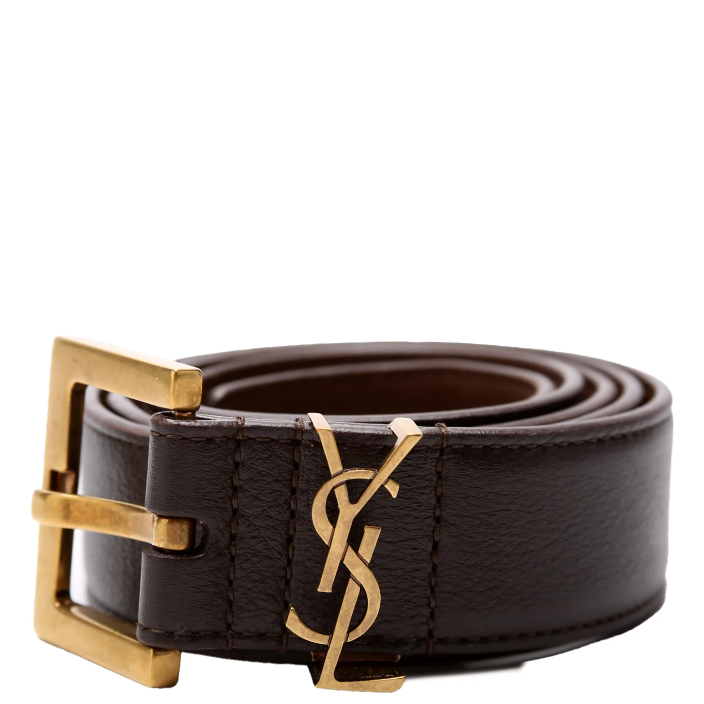 558088 Cassandre Thin Square Belt Size 90 Brown