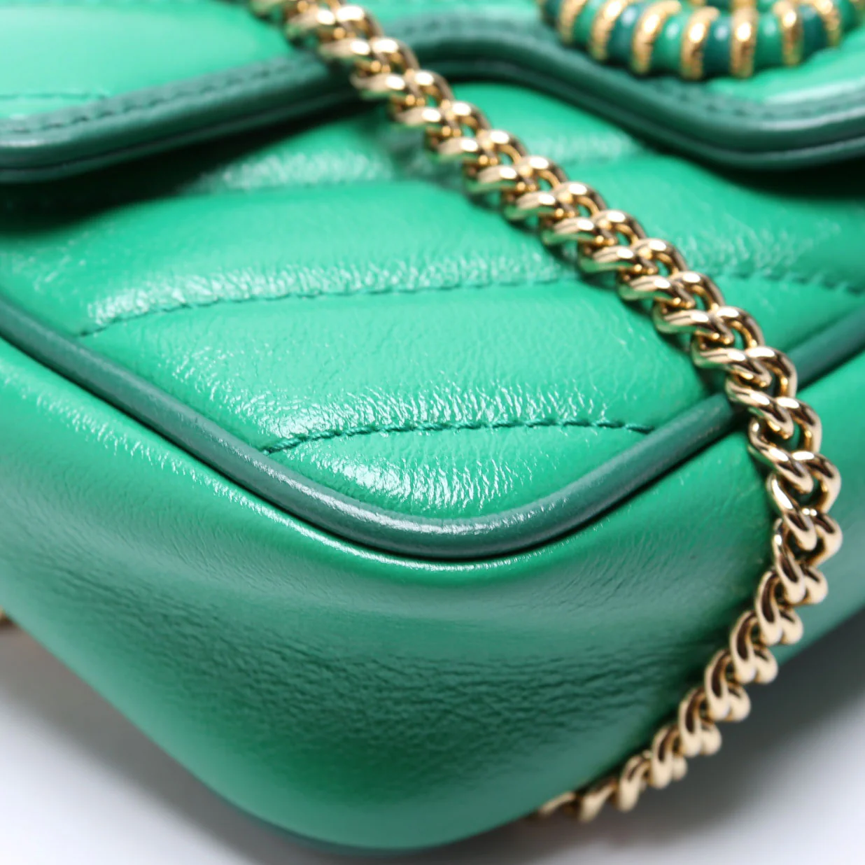 574969 Super Mini Flap Torchon Green - Image 5