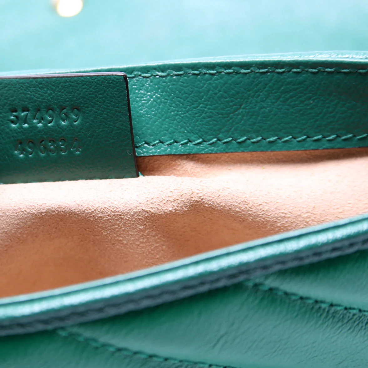574969 Super Mini Flap Torchon Green - Image 9