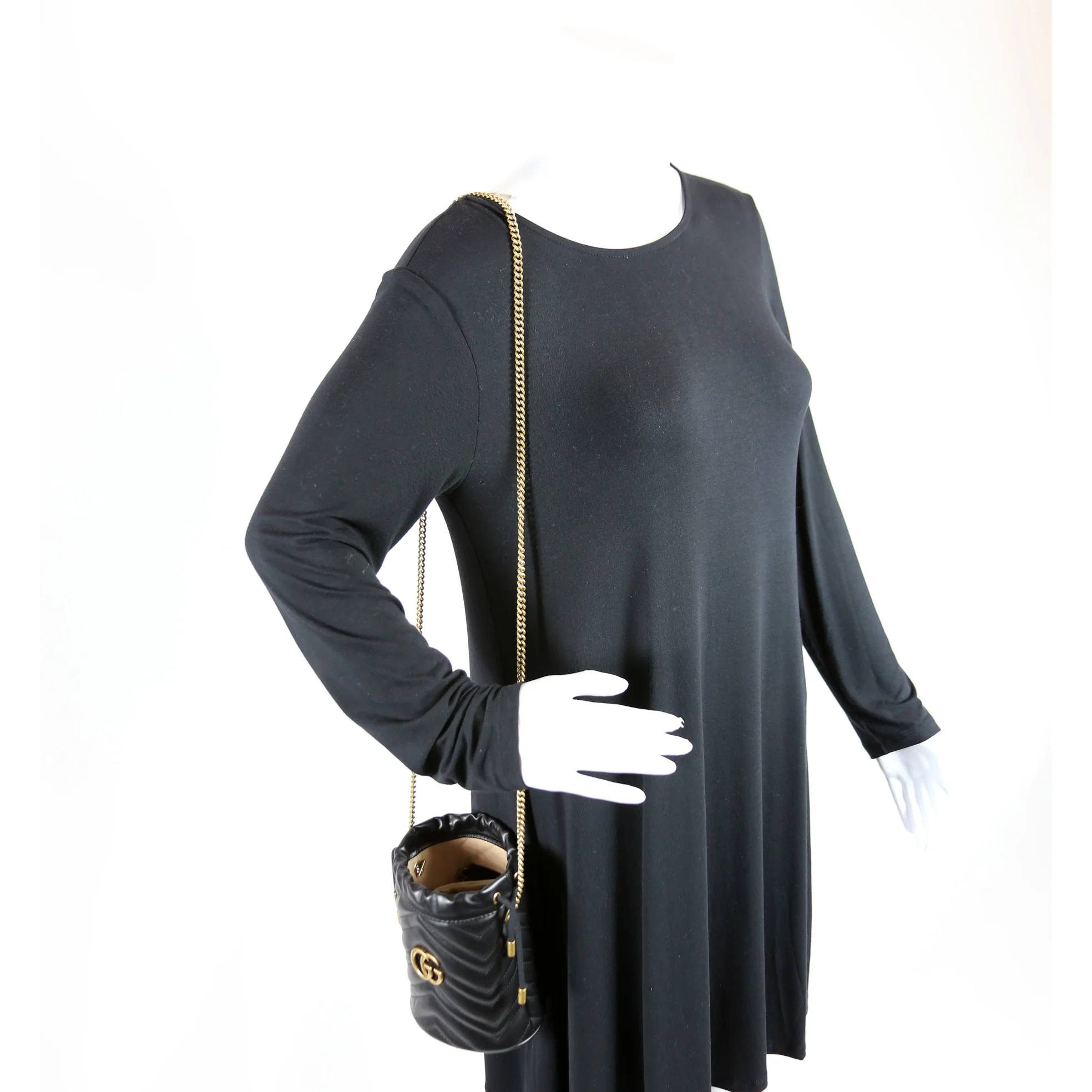 575163 Marmont Mini Bucket Black - Image 7
