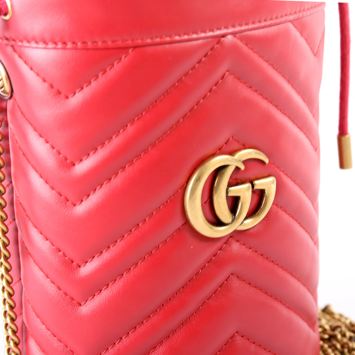 575163 Marmont Mini Bucket Red - Image 8