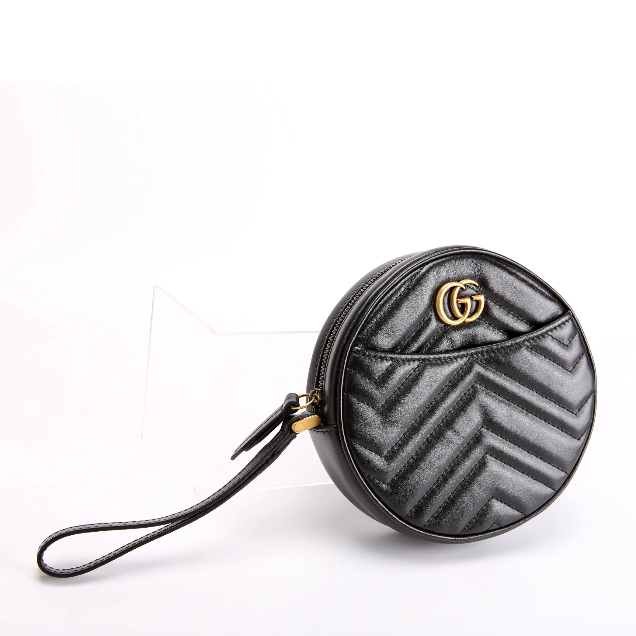 575164 GG Marmont Round Wrist Wallet Black - Image 2