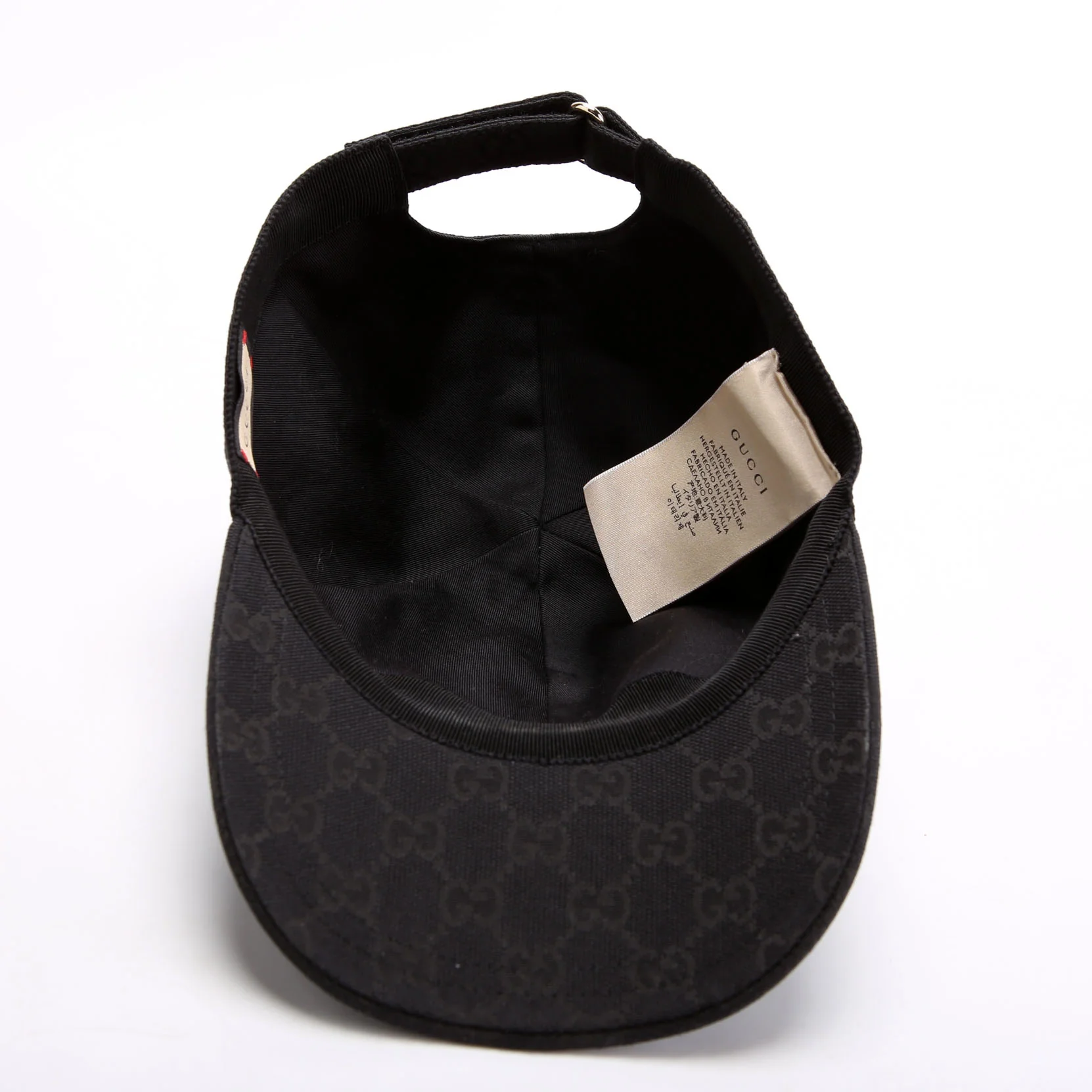 576253 GG Canvas Baseball Cap Size Medium Black - Image 8