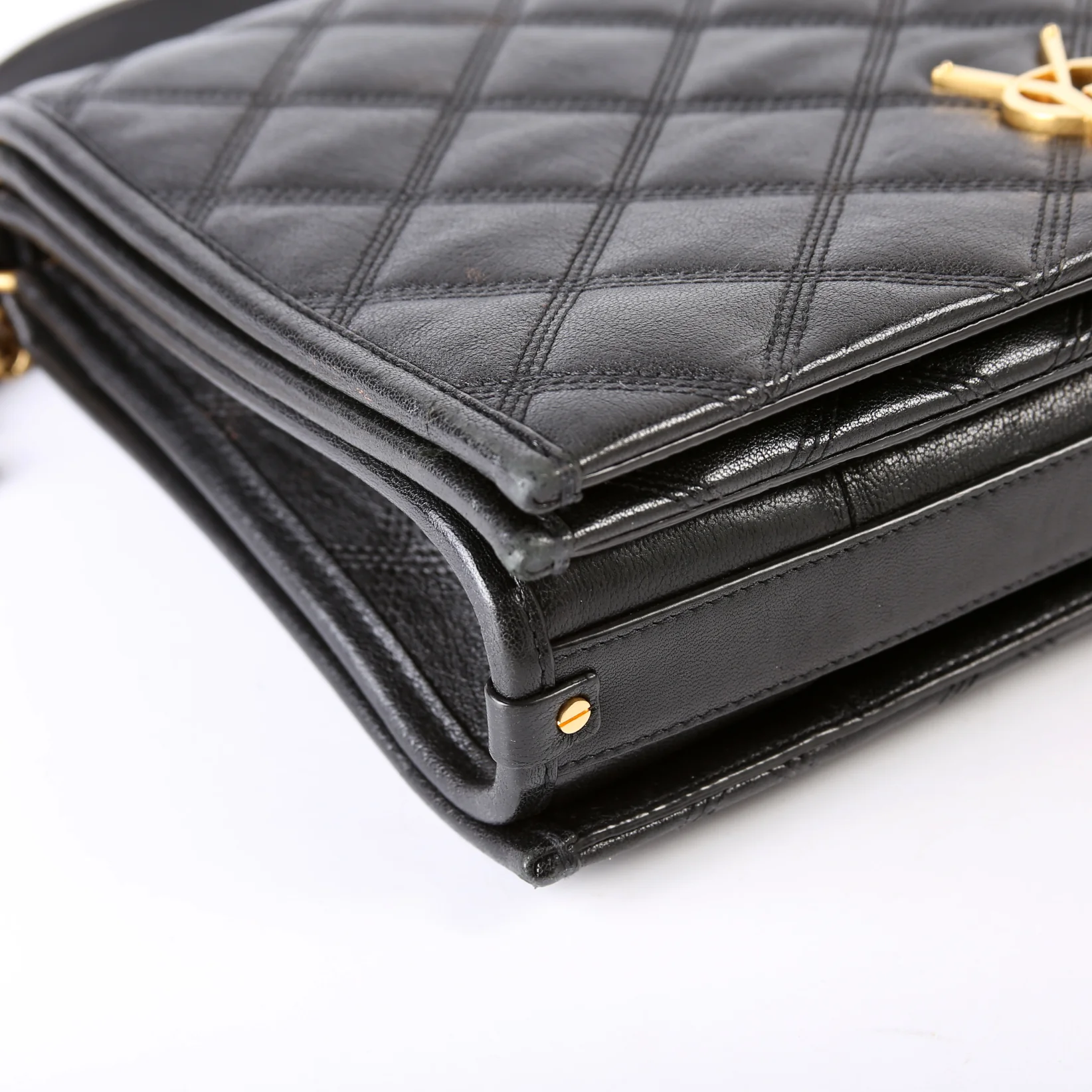579607 Becky Shoulder Bag Quilted Lambskin Large - Image 6