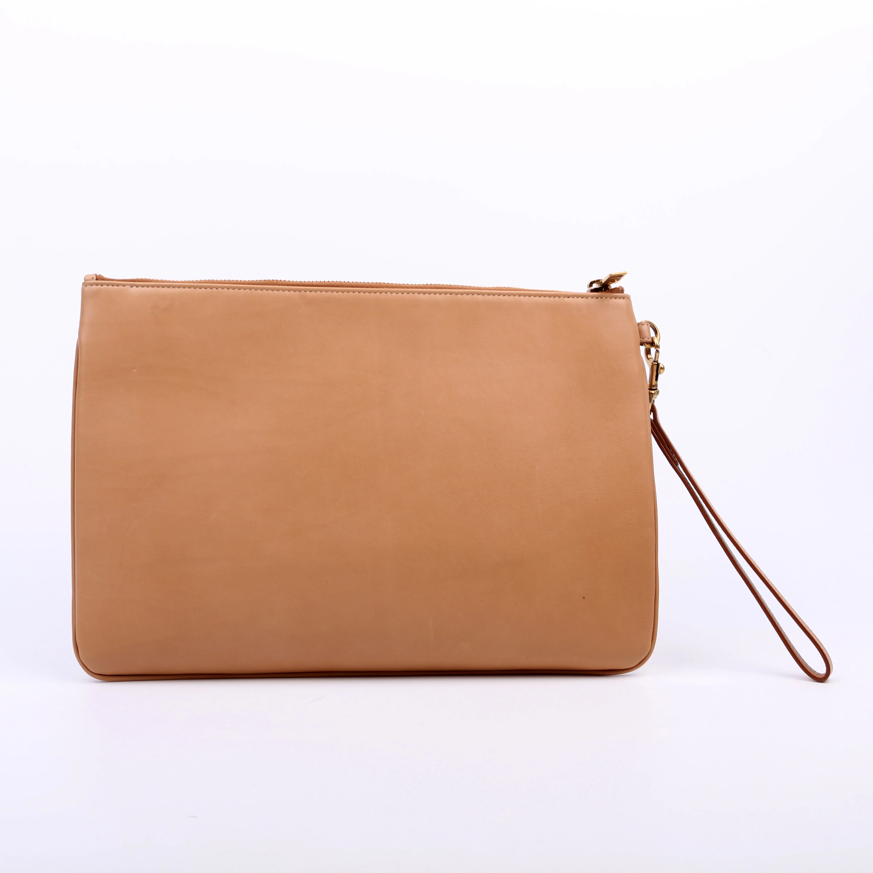 581369 Rive Gauche Calfskin Pouch Tan - Image 3