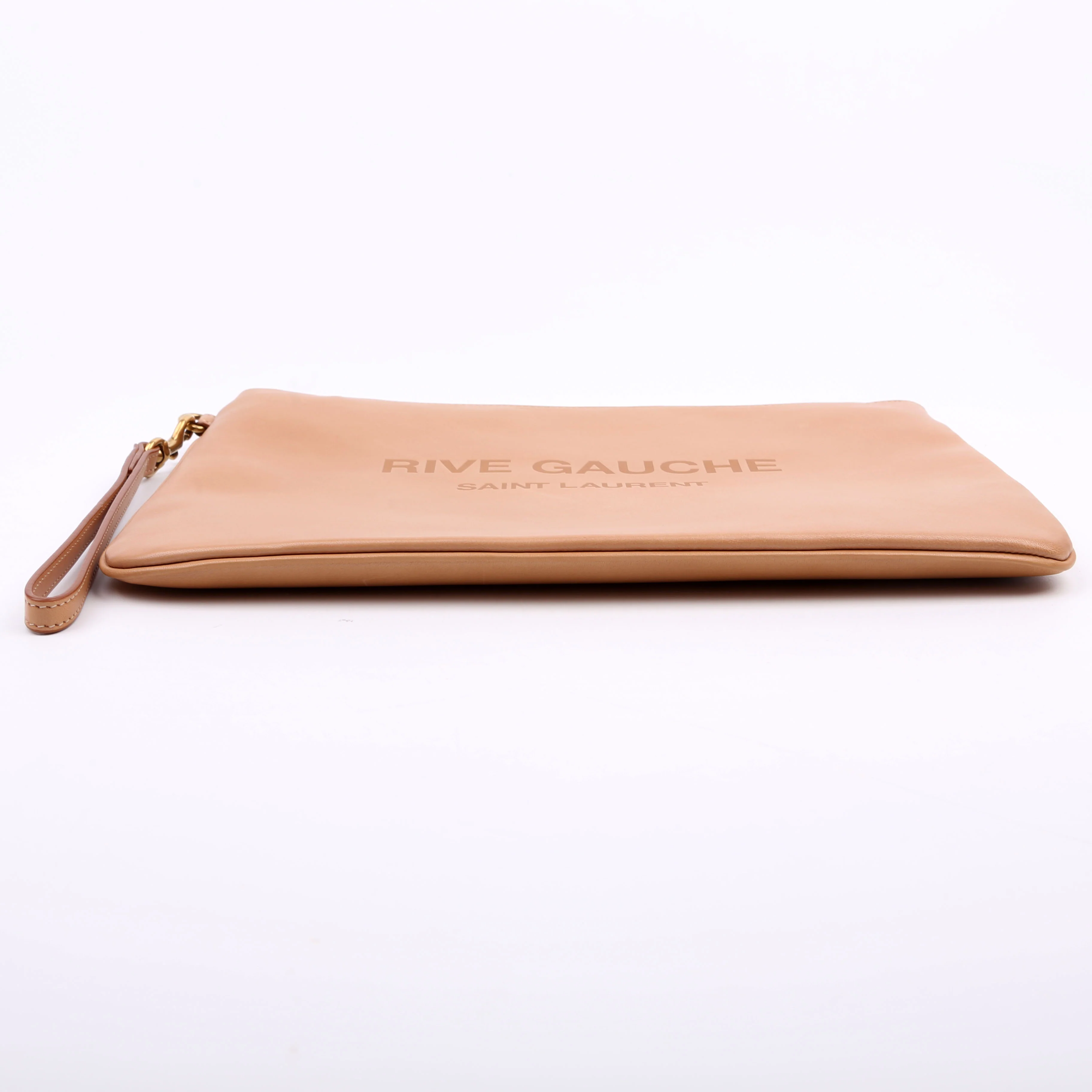 581369 Rive Gauche Calfskin Pouch Tan - Image 4