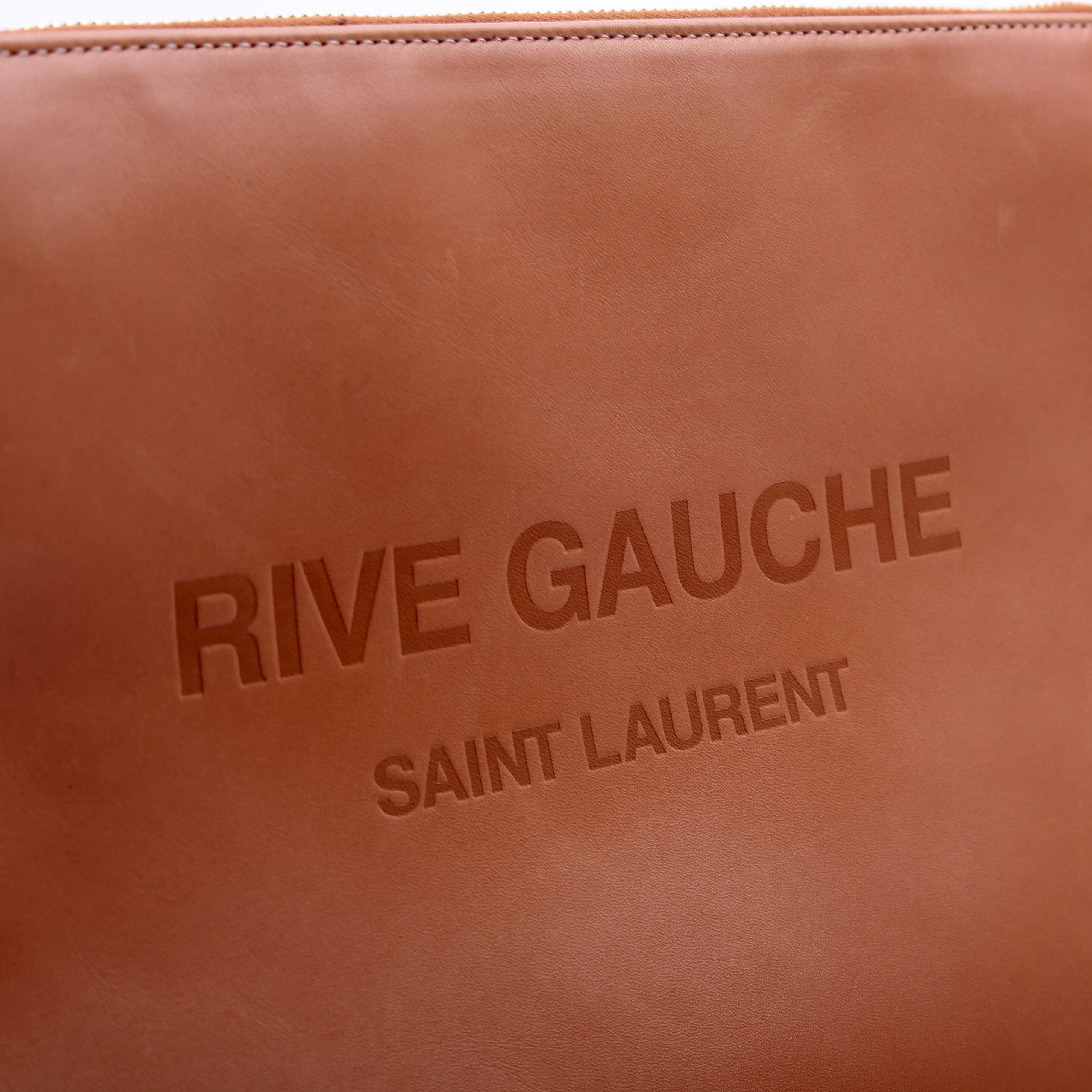 581369 Rive Gauche Calfskin Pouch Tan - Image 7