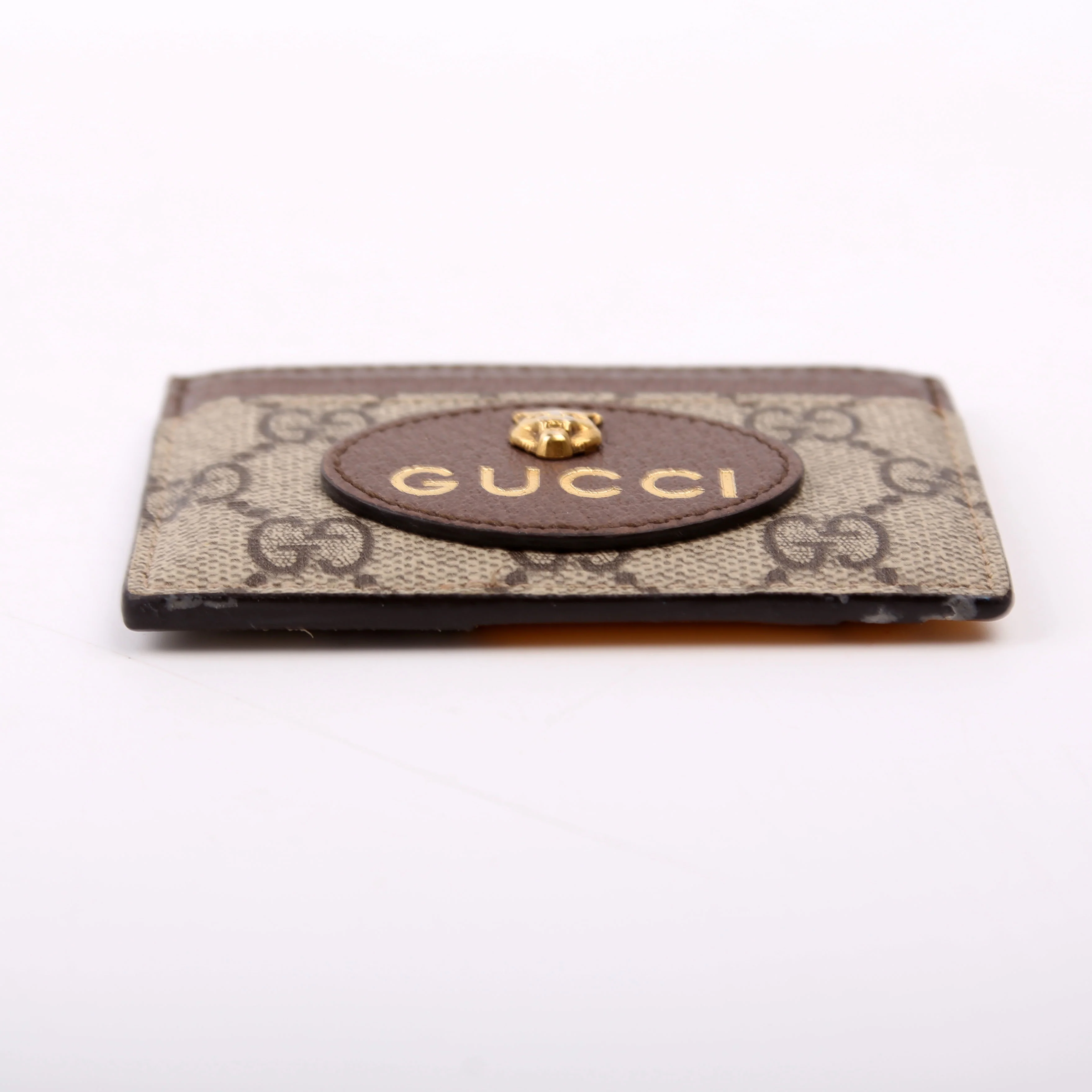 597557 GG Supreme Neo Card Case Brown/Yellow - Image 4