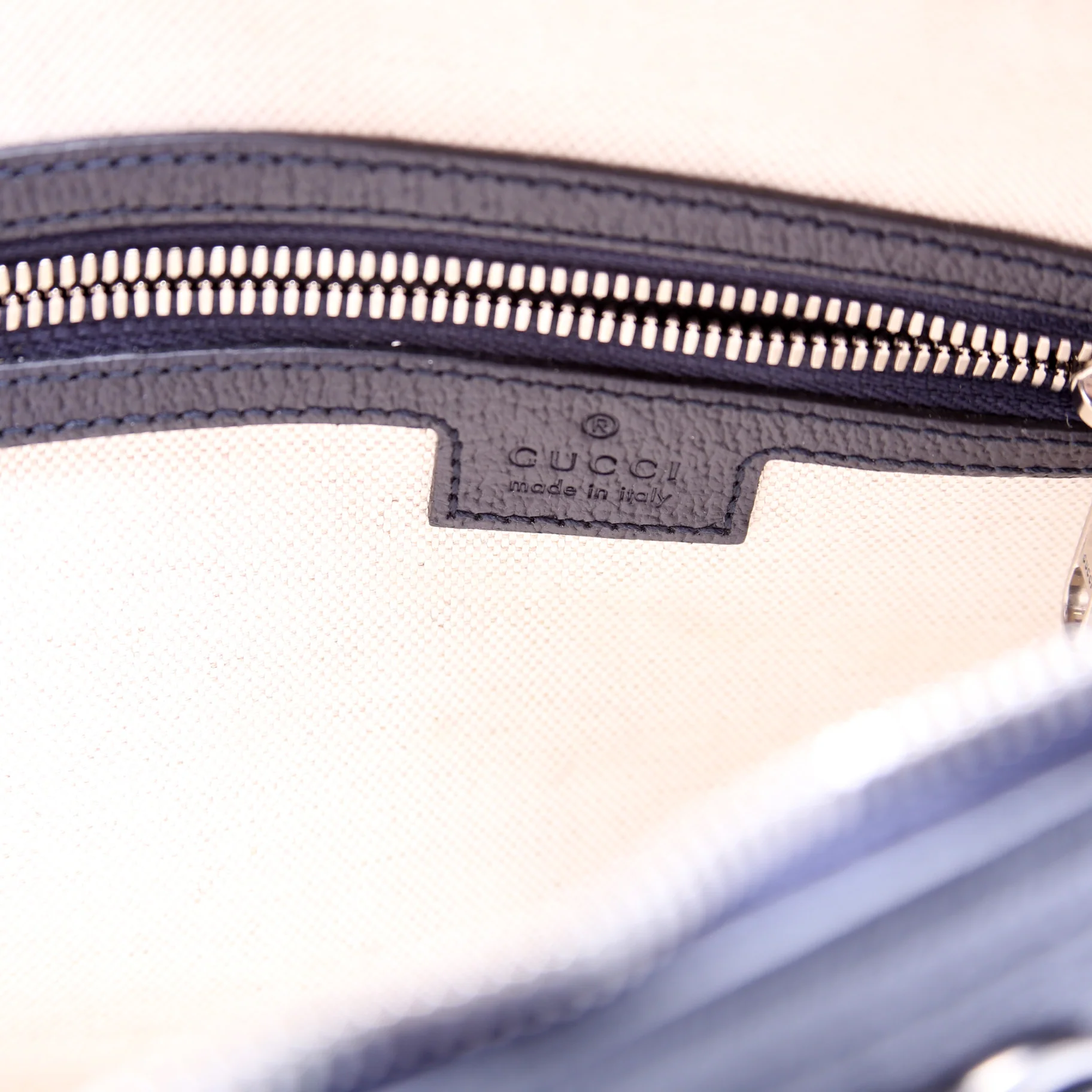 598125 Ophidia GG Supreme Small Shoulder Bag Beige/Navy - Image 10