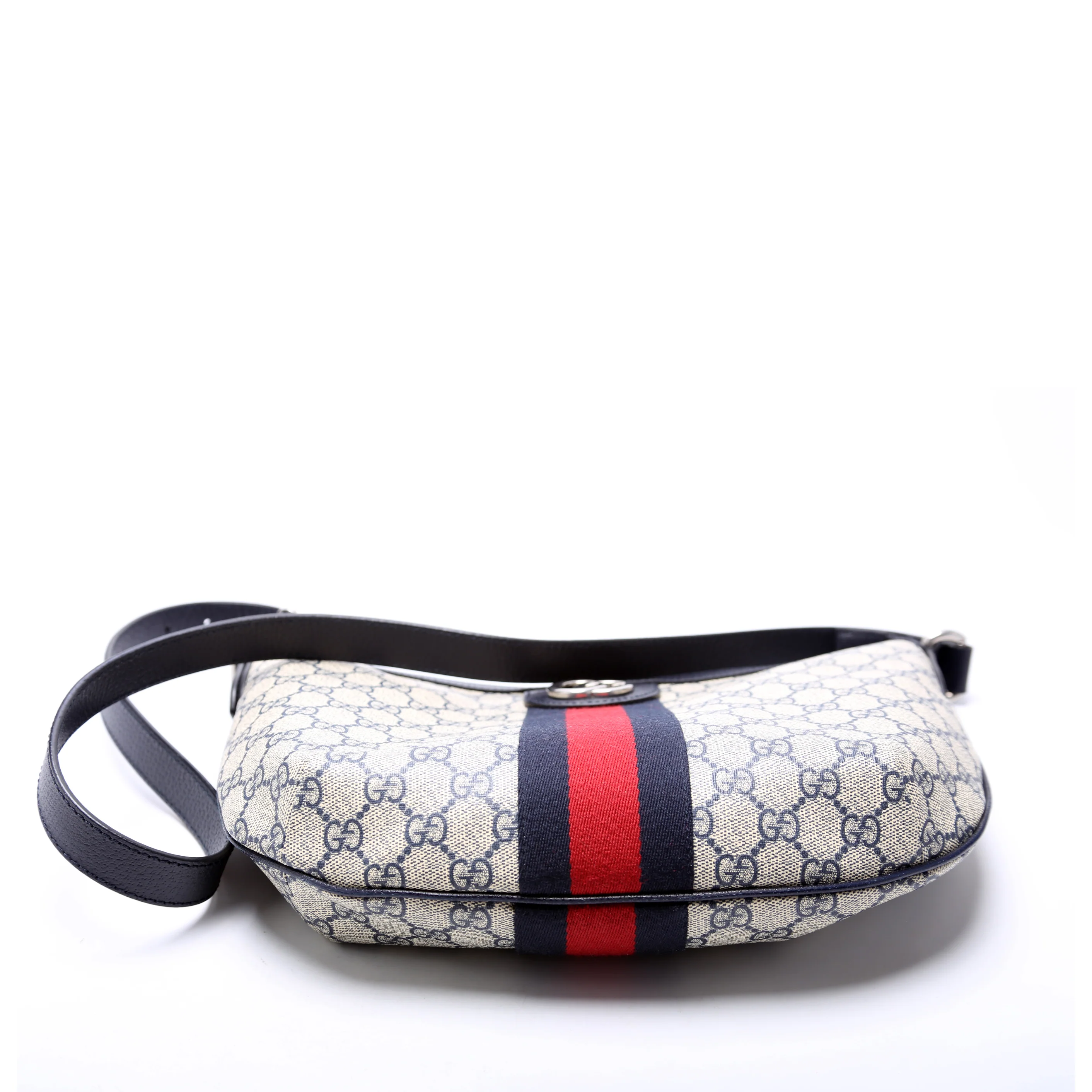 598125 Ophidia GG Supreme Small Shoulder Bag Beige/Navy - Image 4