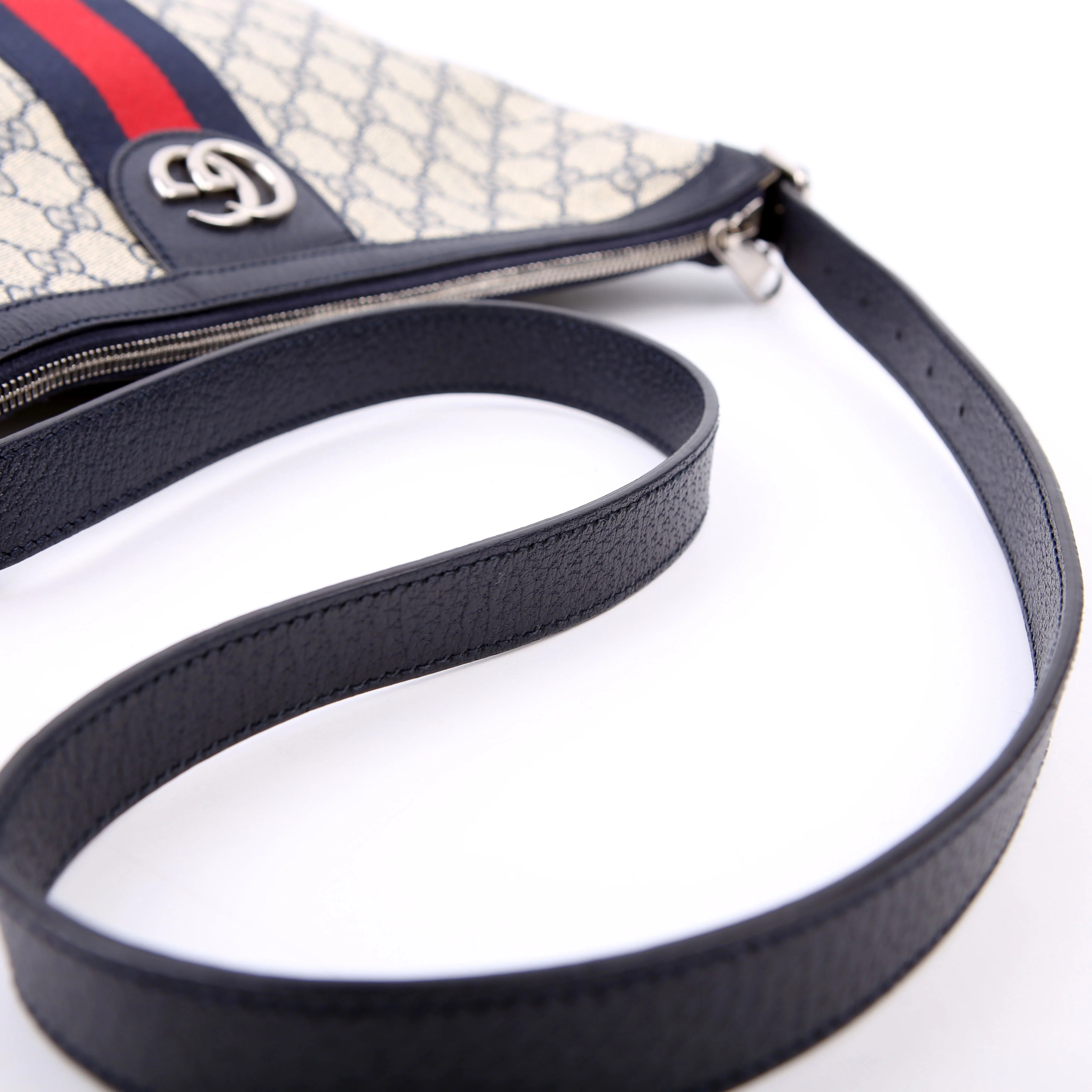 598125 Ophidia GG Supreme Small Shoulder Bag Navy - Image 9