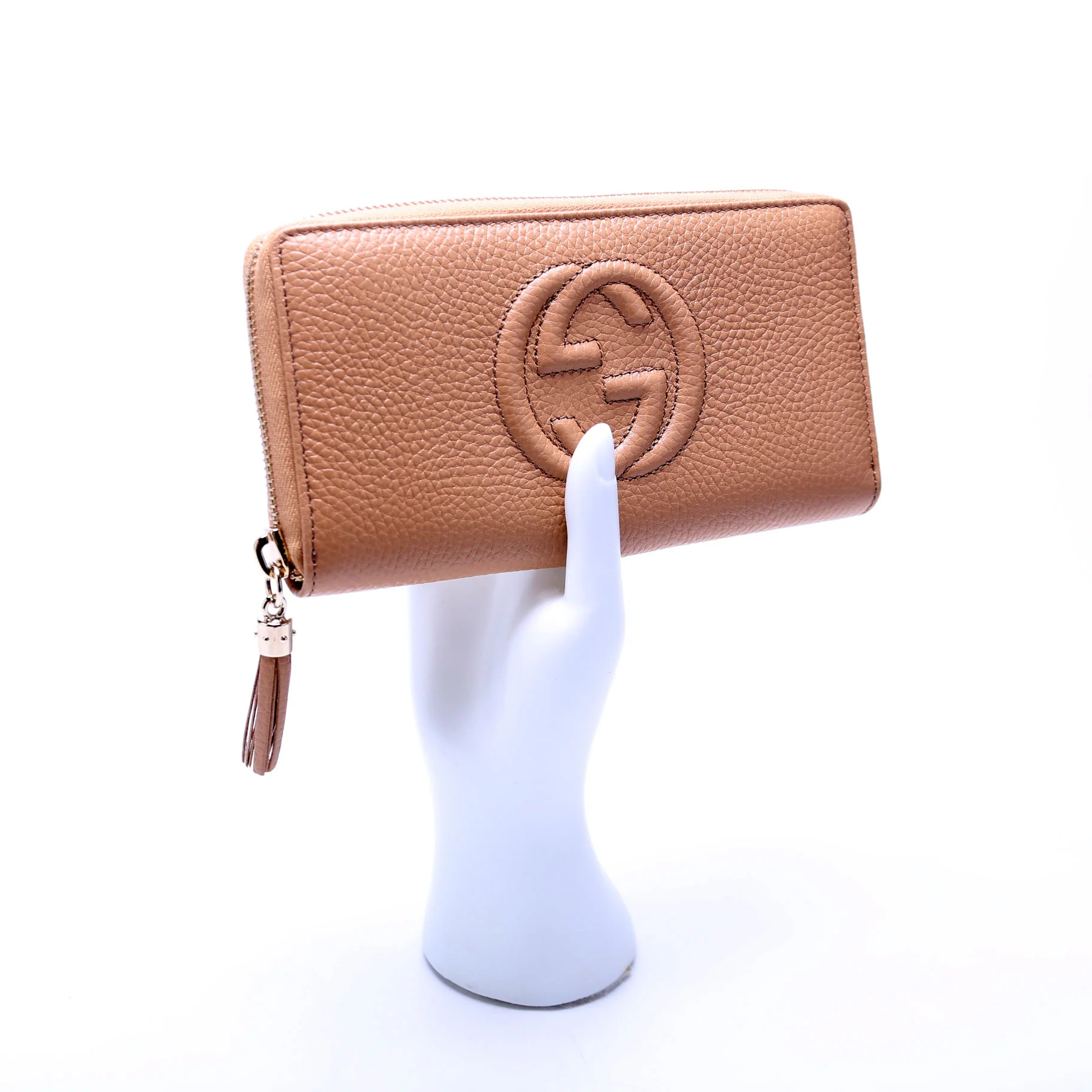 598187 Soho Zip Around Wallet Tan - Image 9