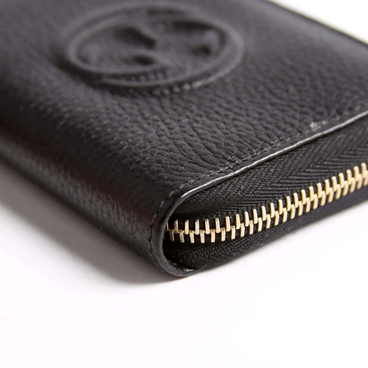 598203 Soho Compact Zip Around Wallet Black - Image 7