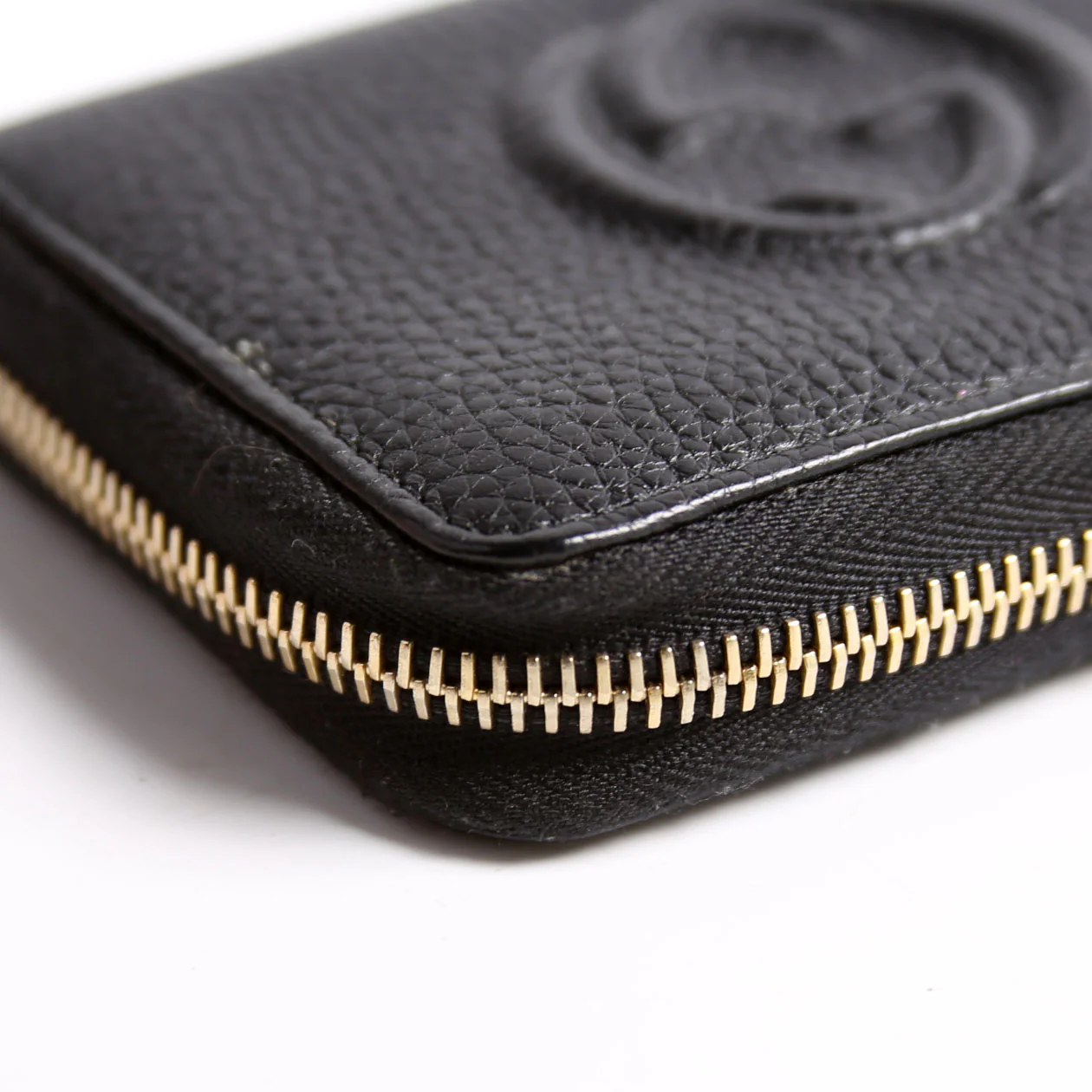 598203 Soho Compact Zip Around Wallet Black - Image 8