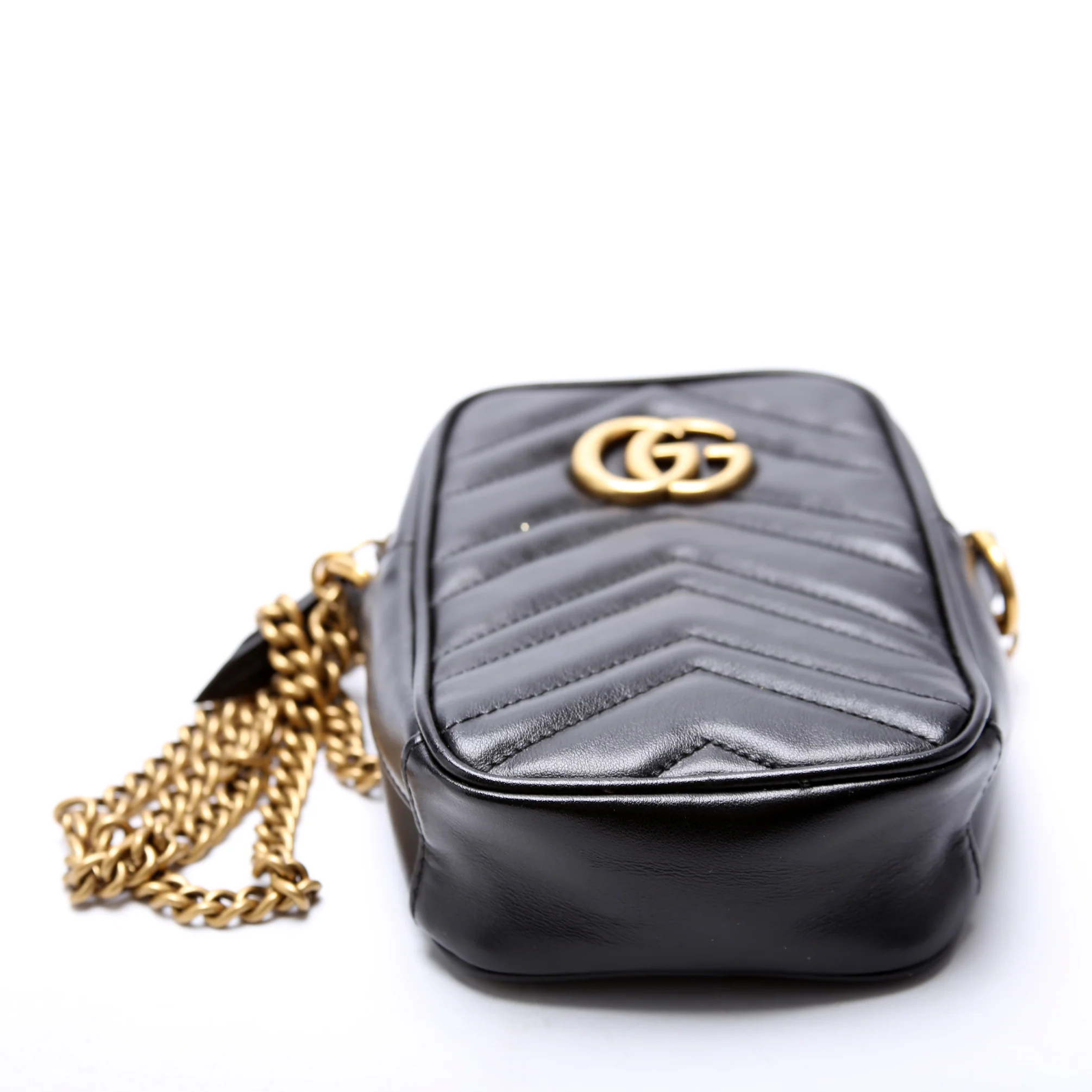 598597 GG Marmont Mini Bag Black - Image 4