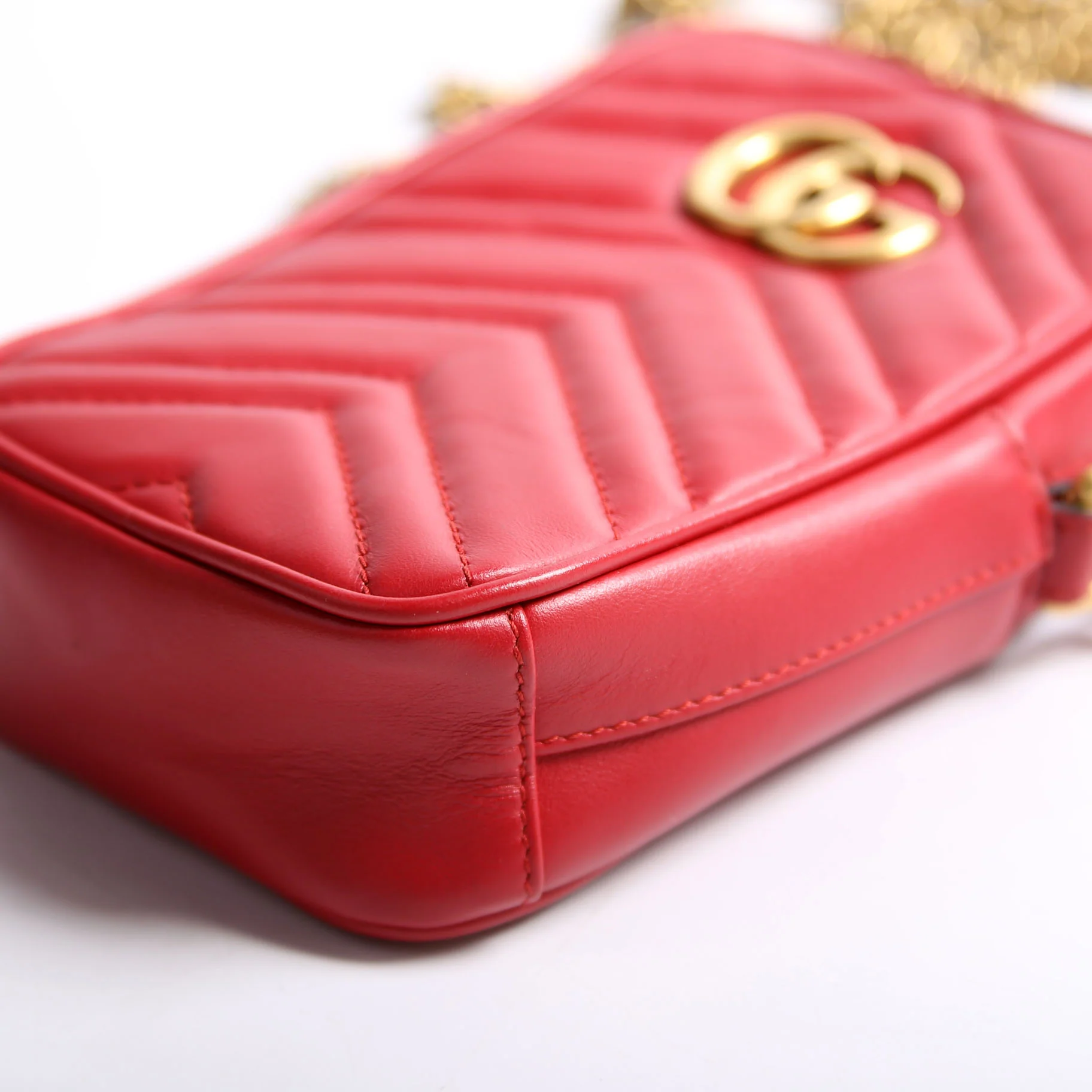 598597 GG Marmont Mini Bag Red - Image 5