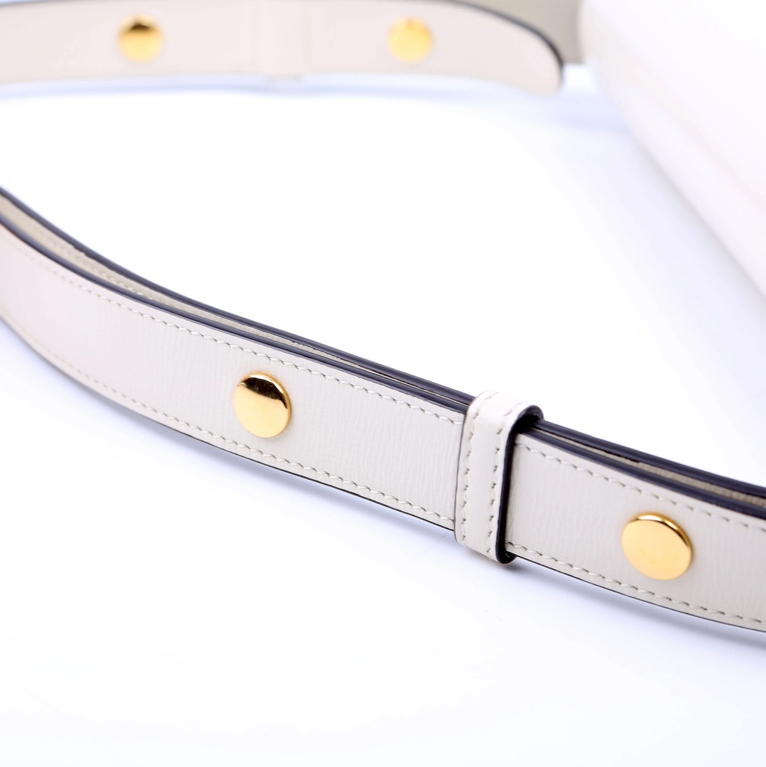 602204 Horsebit 1955 Leather Shoulder Bag White - Image 7