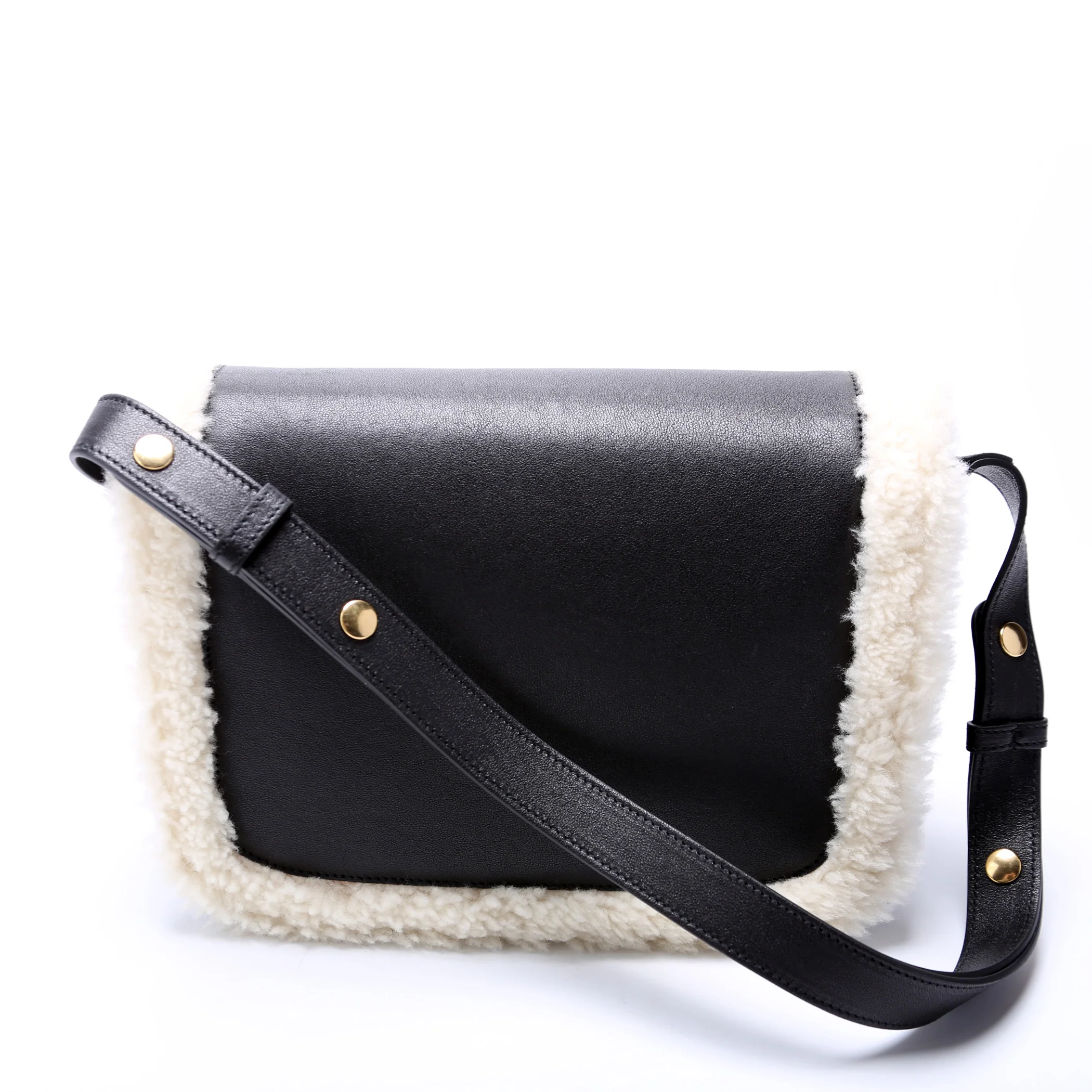 602204 Horsebit 1955 Shearling/Leather Shoulder Bag - Image 3