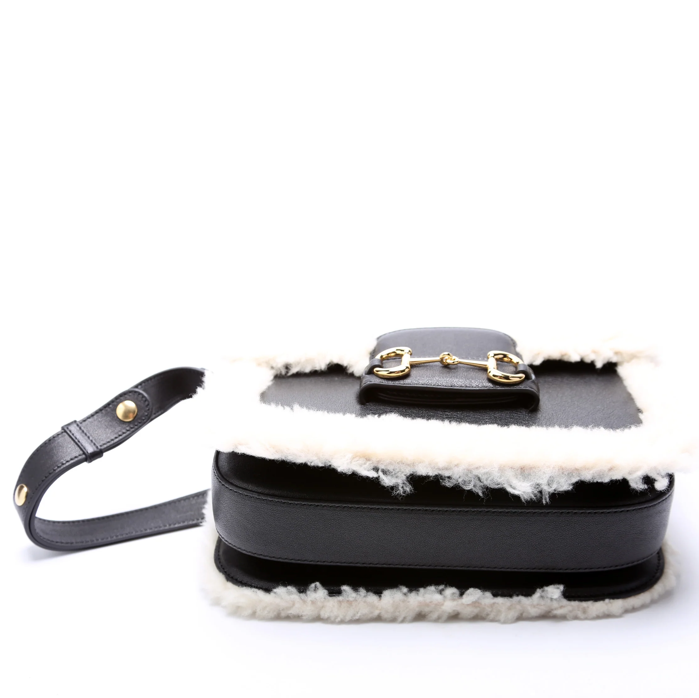 602204 Horsebit 1955 Shearling/Leather Shoulder Bag - Image 4