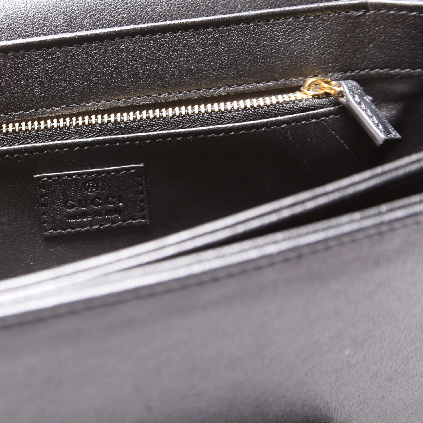 602204 Horsebit 1955 Shearling Leather Shoulder Bag Black - Image 10