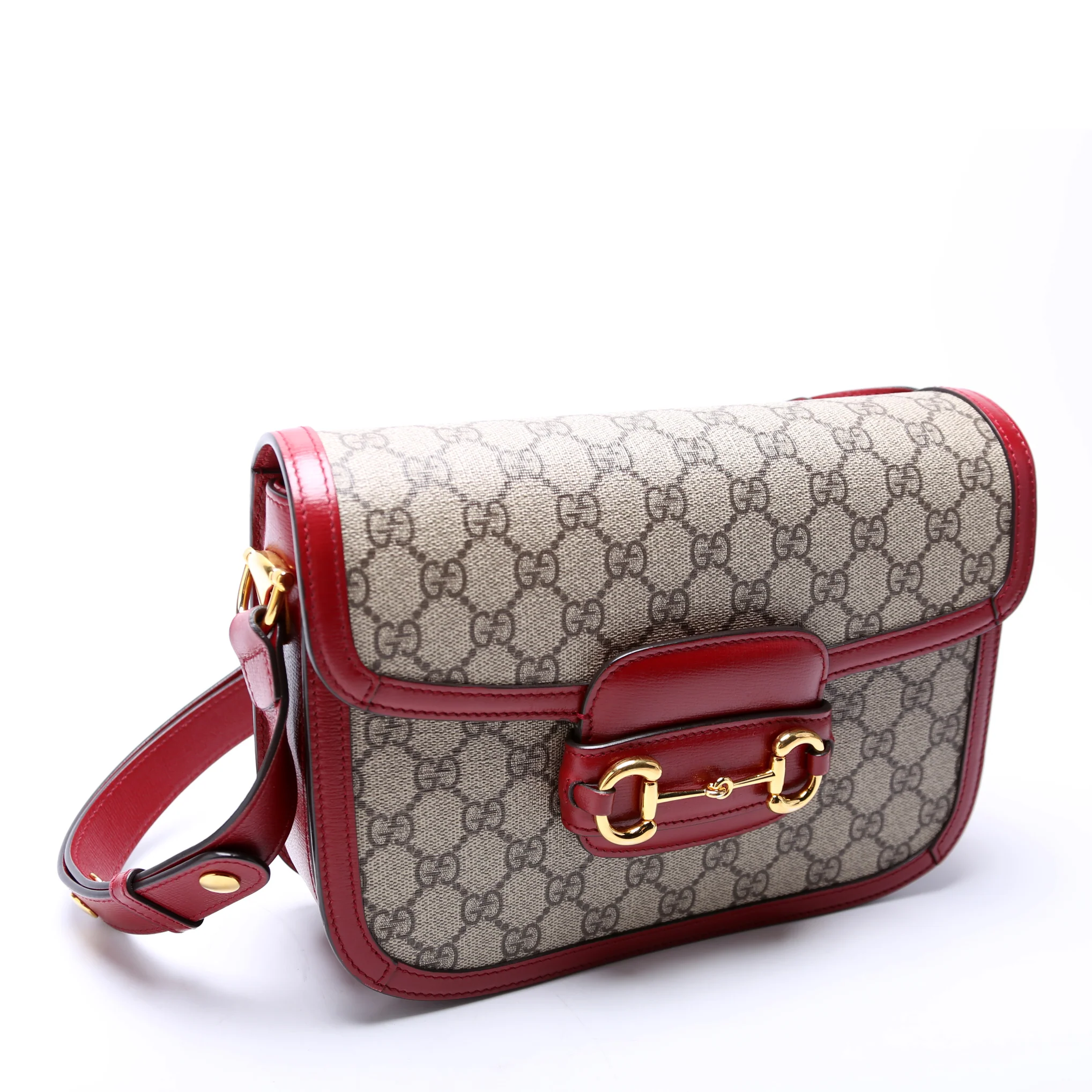 602204 Horsebit 1955 Shoulder Bag Red - Image 3