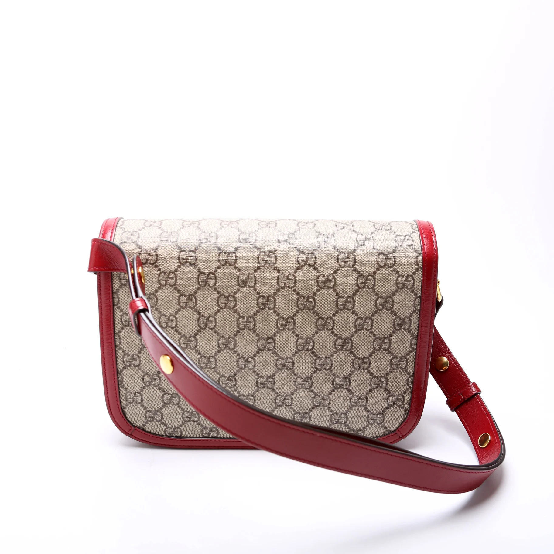 602204 Horsebit 1955 Shoulder Bag Red - Image 4