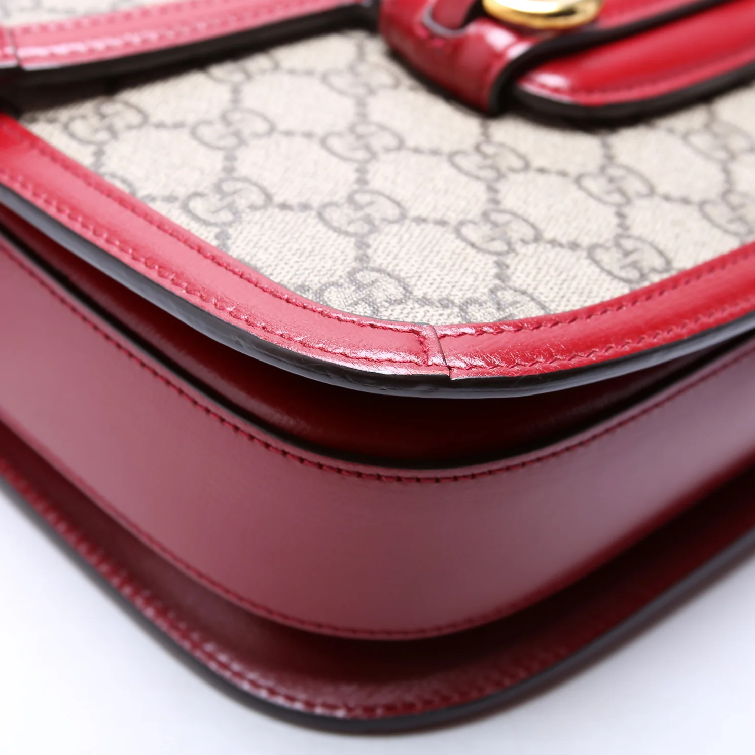 602204 Horsebit 1955 Shoulder Bag Red - Image 6