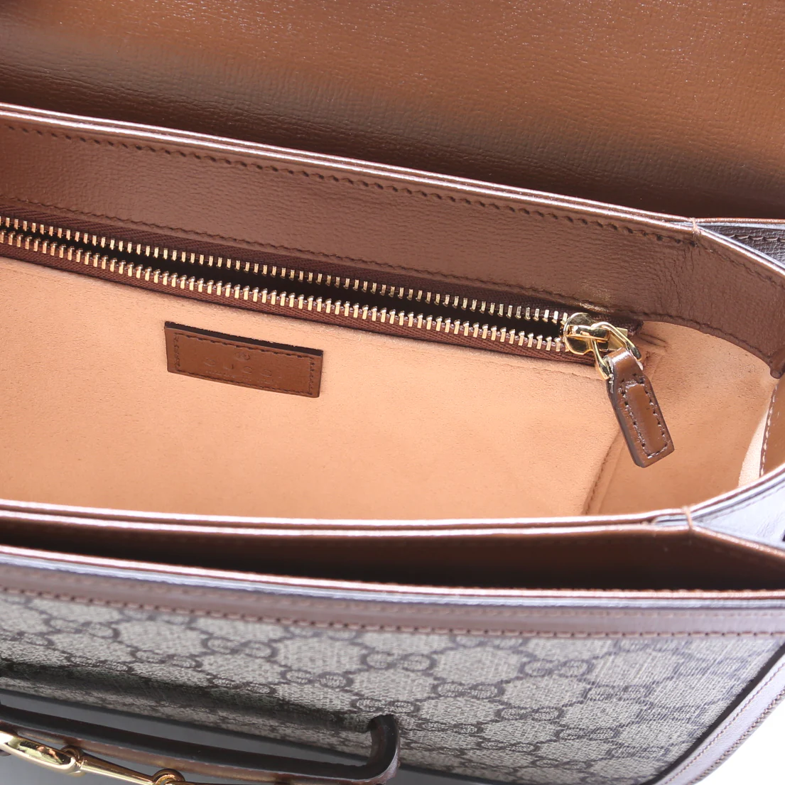 602204 Horsebit 1955 Shoulder Bag Brown - Image 7