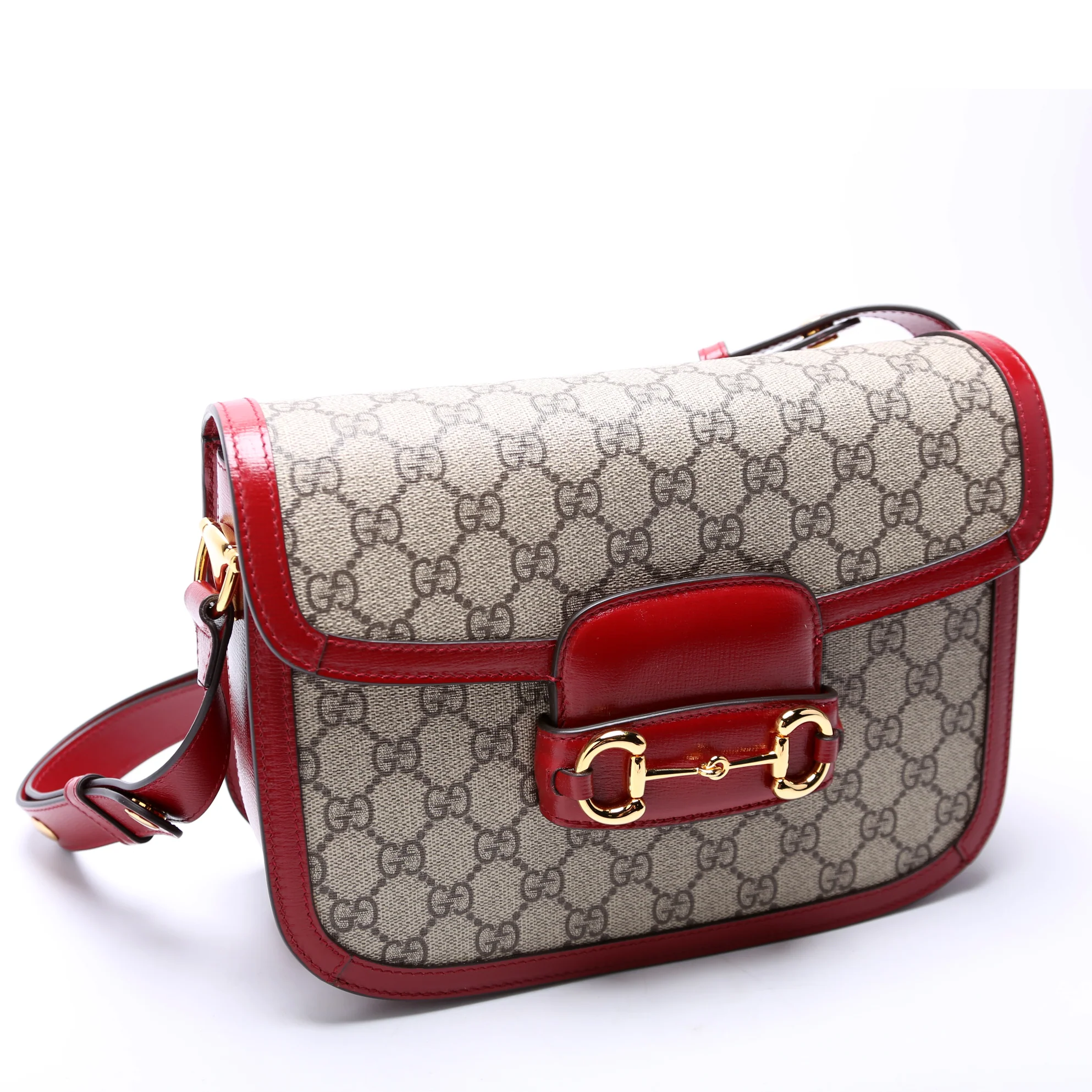 602204 Horsebit 1955 Shoulder Bag Red - Image 2